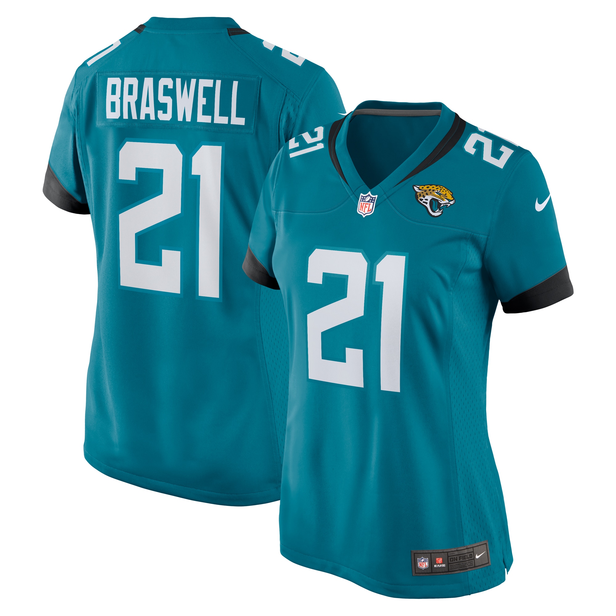 Christian Braswell Jacksonville Jaguars Women's Team Game Jersey - Teal cheap jerseys for sale - CheapJerseys.Shop