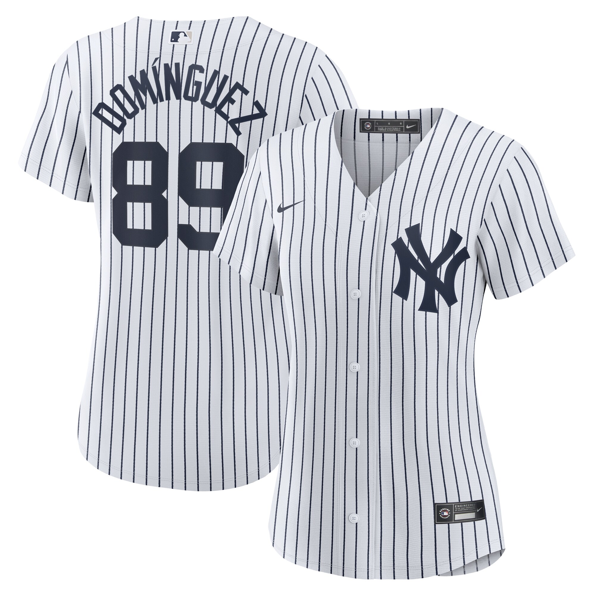Jasson Dominguez New York Yankees Women's Home Official Replica Player Jersey - White cheap jerseys for sale - CheapJerseys.Shop