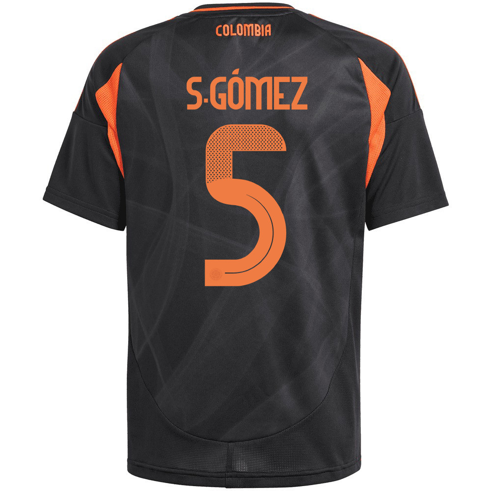 Sebastián Gómez 5 Colombia National Team 2024/25 Away YOUTH Jersey - Black cheap jerseys for sale - CheapJerseys.Shop