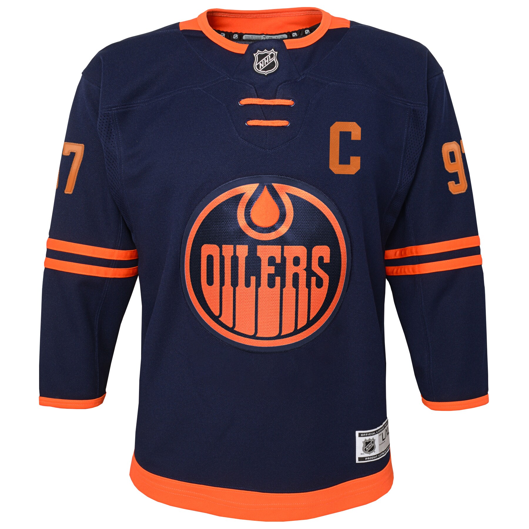 Connor McDavid Edmonton Oilers Youth Alternate Premier Player Jersey - Navy cheap jerseys for sale - CheapJerseys.Shop