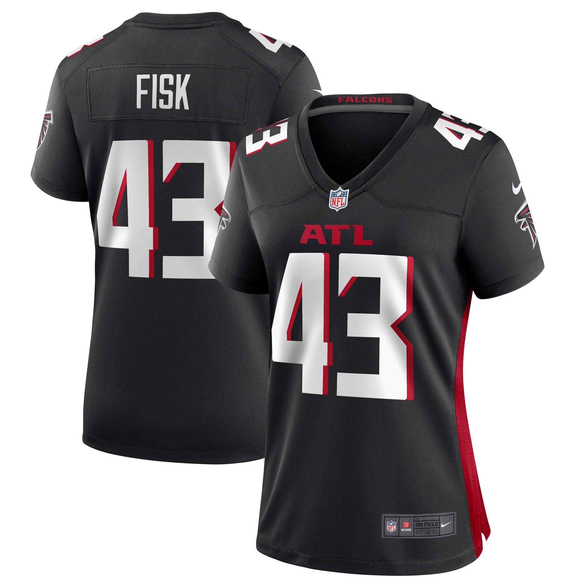 Tucker Fisk Atlanta Falcons Women's Player Game Jersey - Black cheap jerseys for sale - CheapJerseys.Shop