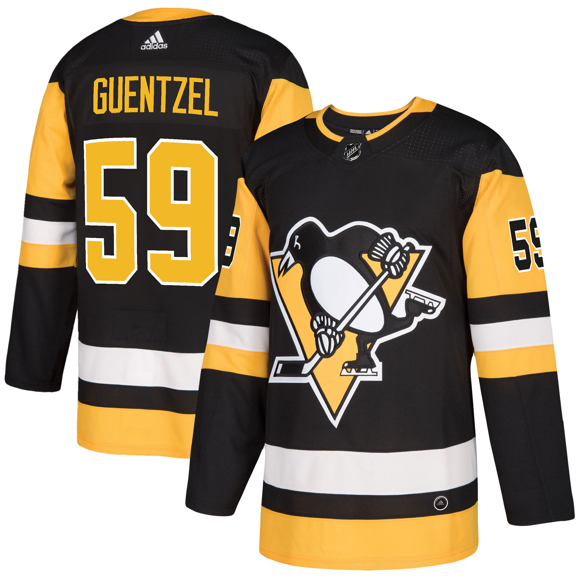 Jake Guentzel Pittsburgh Penguins Authentic Player Jersey - Black cheap jerseys for sale - CheapJerseys.Shop