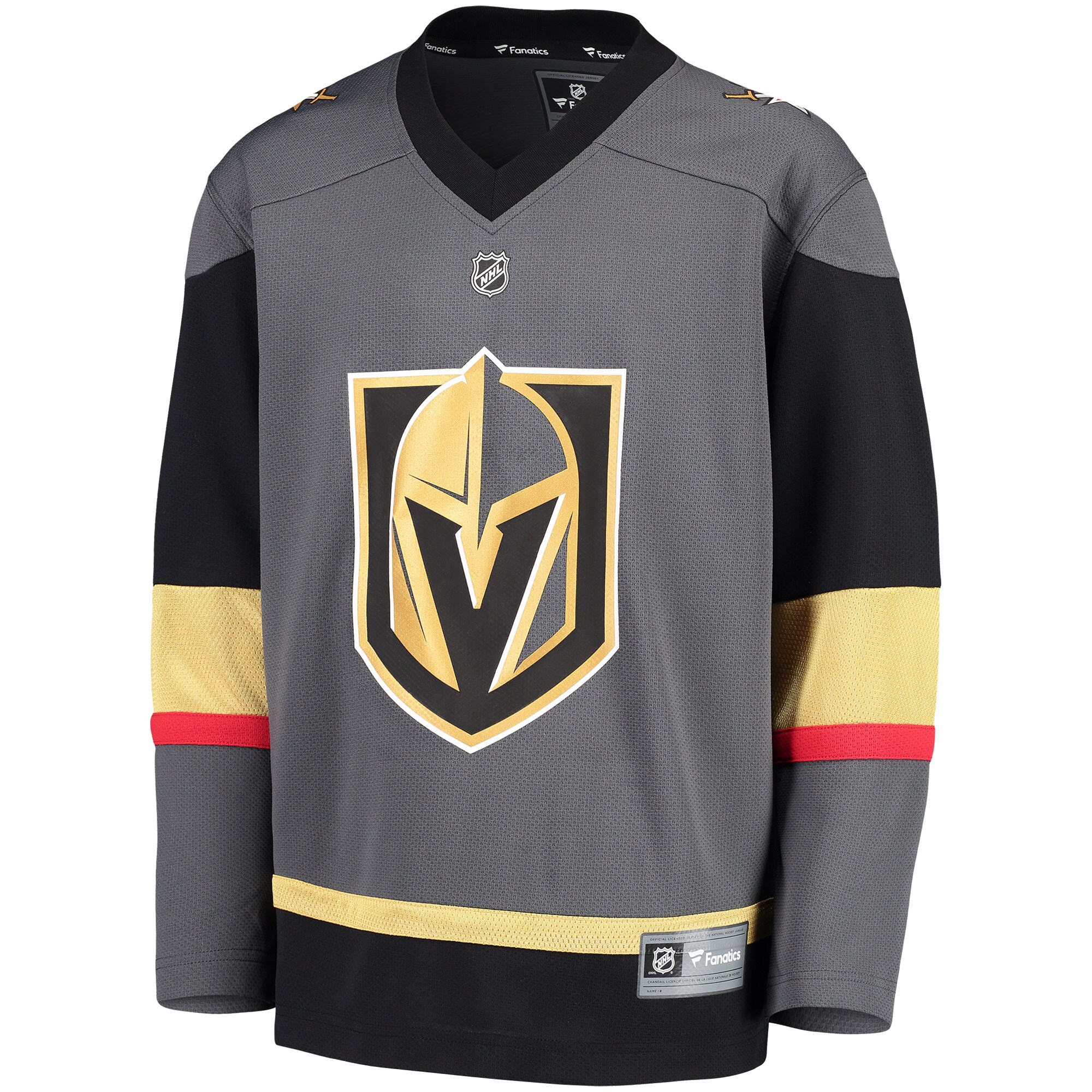 Vegas Golden Knights Fanatics Youth Alternate Replica Blank Jersey - Black cheap jerseys for sale - CheapJerseys.Shop