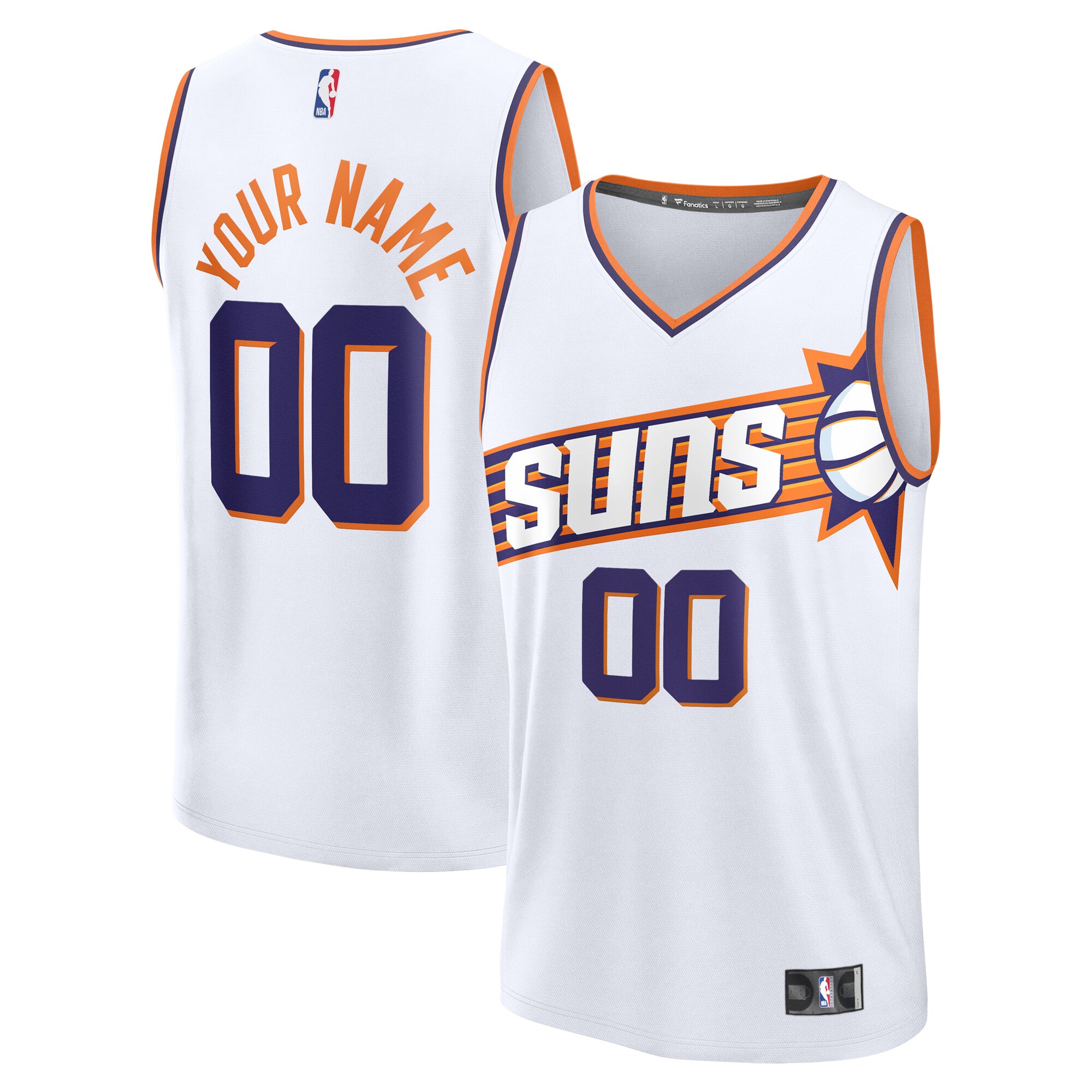 Phoenix Suns Fanatics Youth Custom Fast Break Jersey - White - Association Edition cheap jerseys for sale - CheapJerseys.Shop
