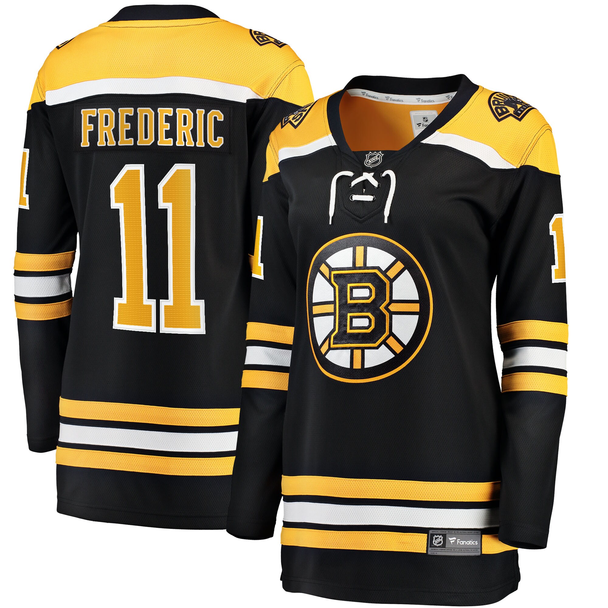 Trent Frederic Boston Bruins Fanatics Women's Home Breakaway Player Jersey - Black cheap jerseys for sale - CheapJerseys.Shop