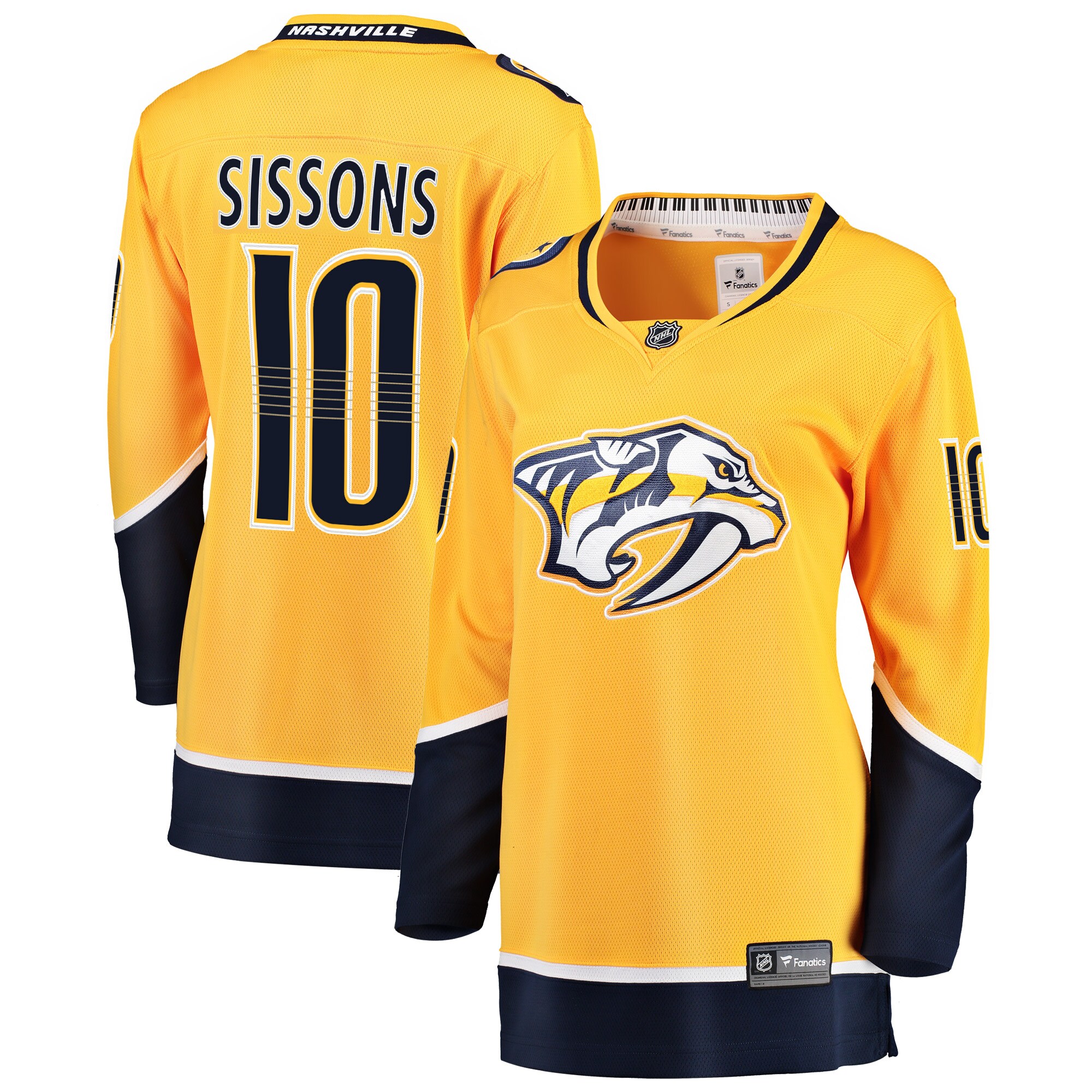 Colton Sissons Nashville Predators Fanatics Women's Breakaway Player Jersey - Gold cheap jerseys for sale - CheapJerseys.Shop