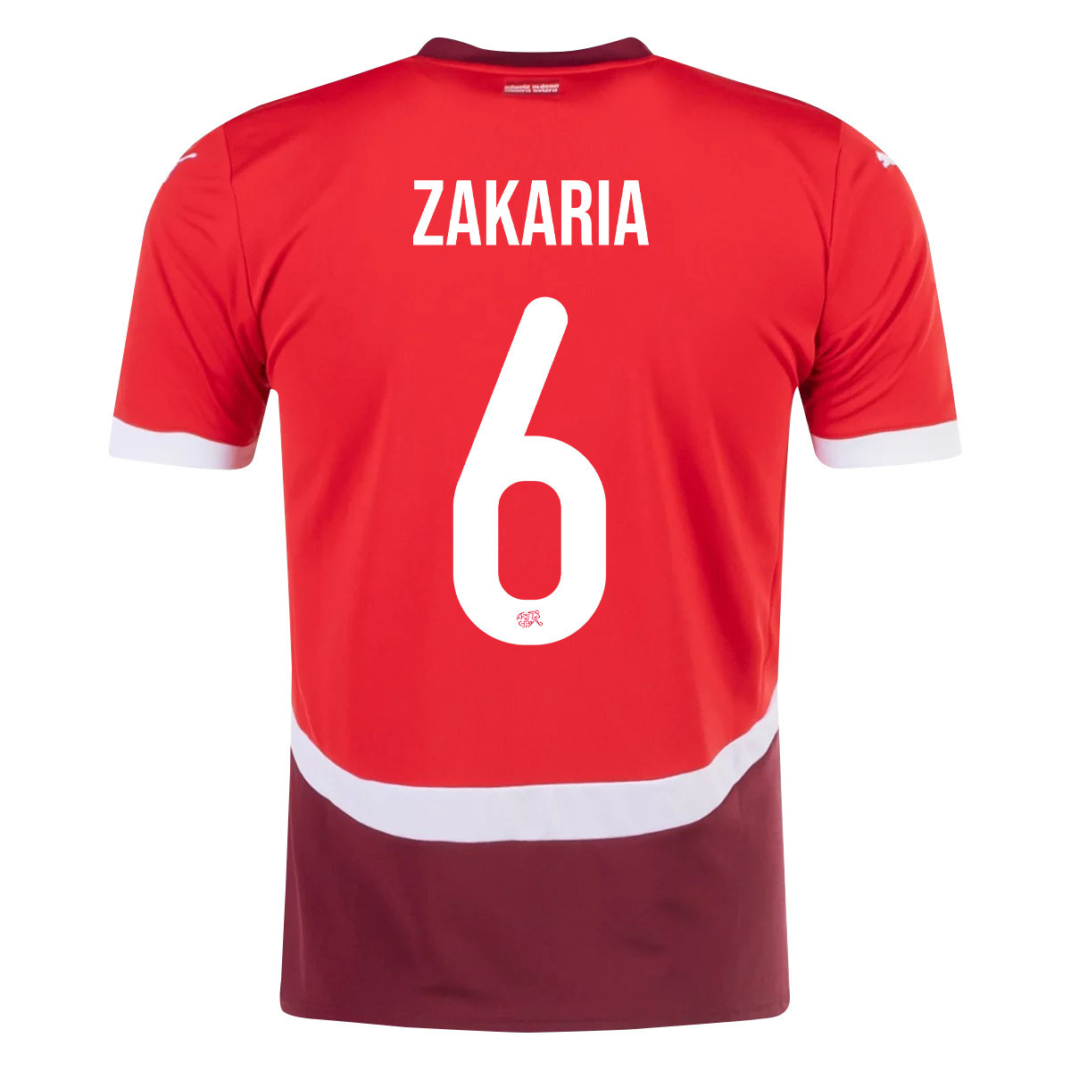 Denis Zakaria 6 Switzerland National Team 2024/25 Home Men Jersey - Red cheap jerseys for sale - CheapJerseys.Shop