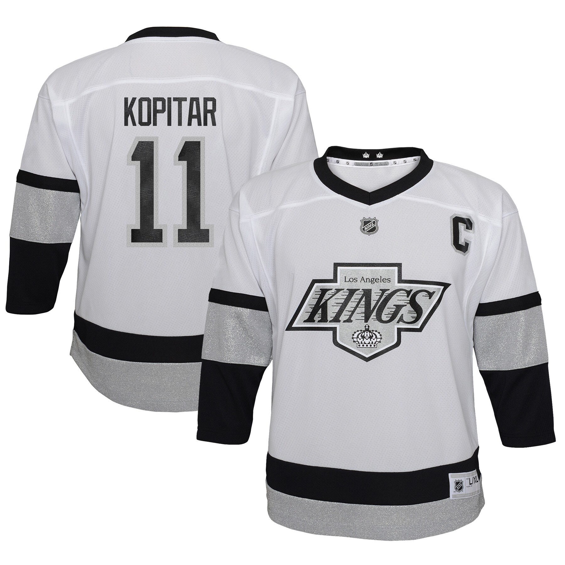 Anze Kopitar Los Angeles Kings Preschool 2021\/22 Alternate Replica Player Jersey - White cheap jerseys for sale - CheapJerseys.Shop