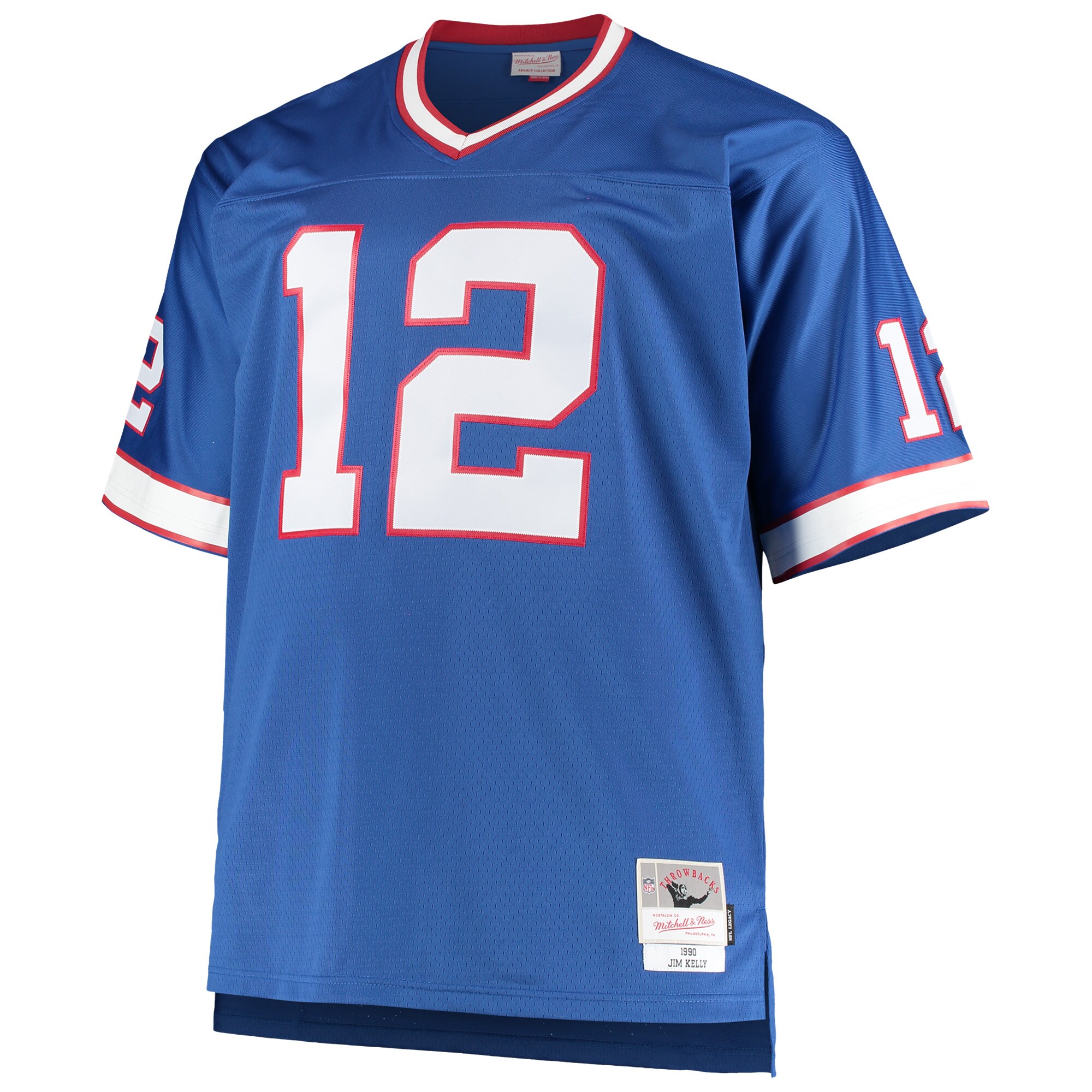 Jim Kelly Buffalo Bills Mitchell & Ness Big & Tall 1990 Retired Player Replica Jersey - Royal cheap jerseys for sale - CheapJerseys.Shop