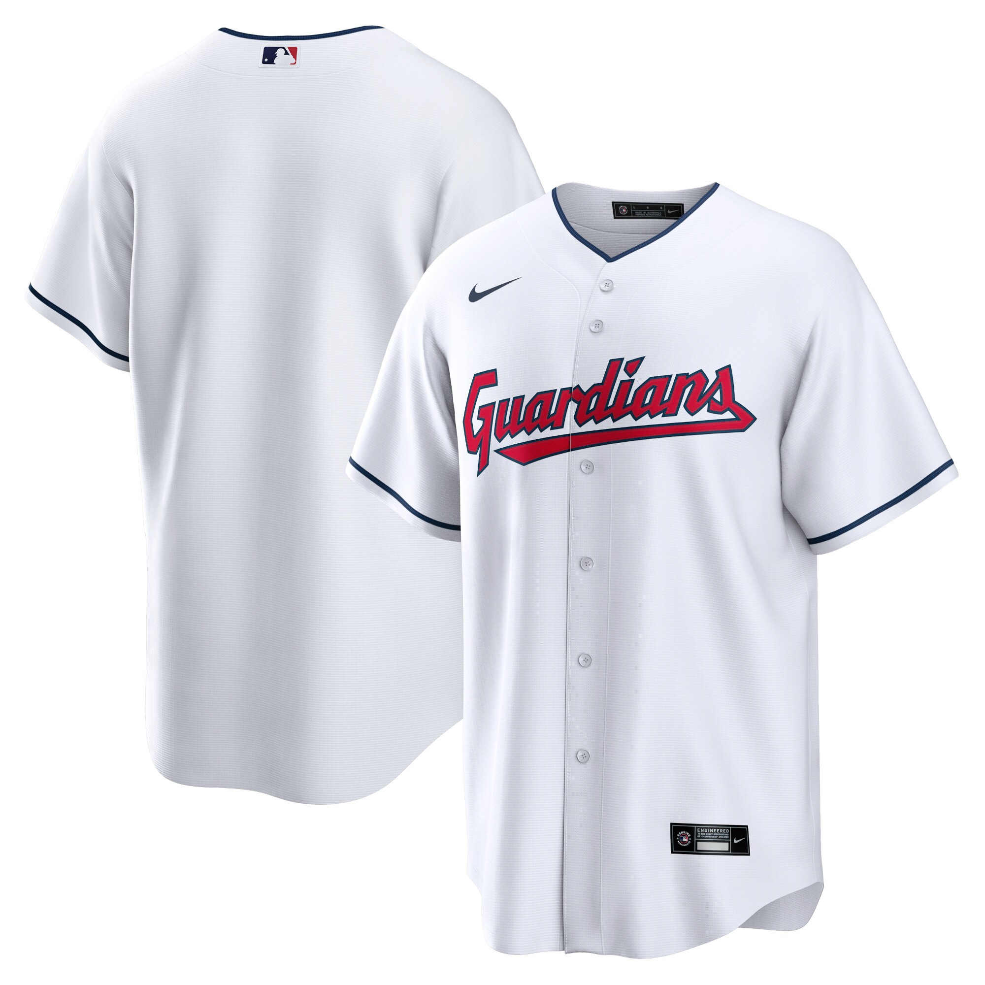 Cleveland Guardians Home Blank Replica Jersey - White cheap jerseys for sale - CheapJerseys.Shop