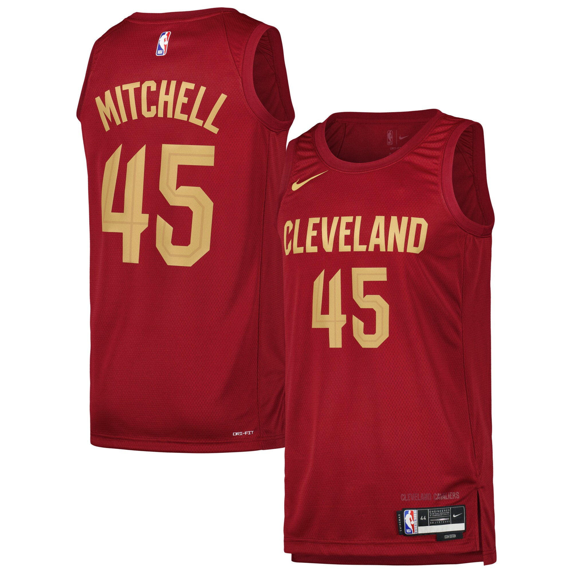 Donovan Mitchell Cleveland Cavaliers Swingman Player Jersey - Icon Edition - Wine cheap jerseys for sale - CheapJerseys.Shop