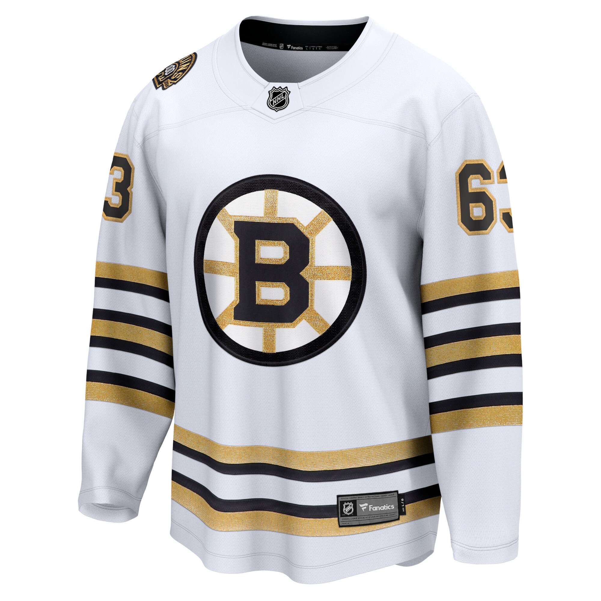 Brad Marchand Boston Bruins Fanatics 100th Anniversary Premier Breakaway Player Jersey - White cheap jerseys for sale - CheapJerseys.Shop