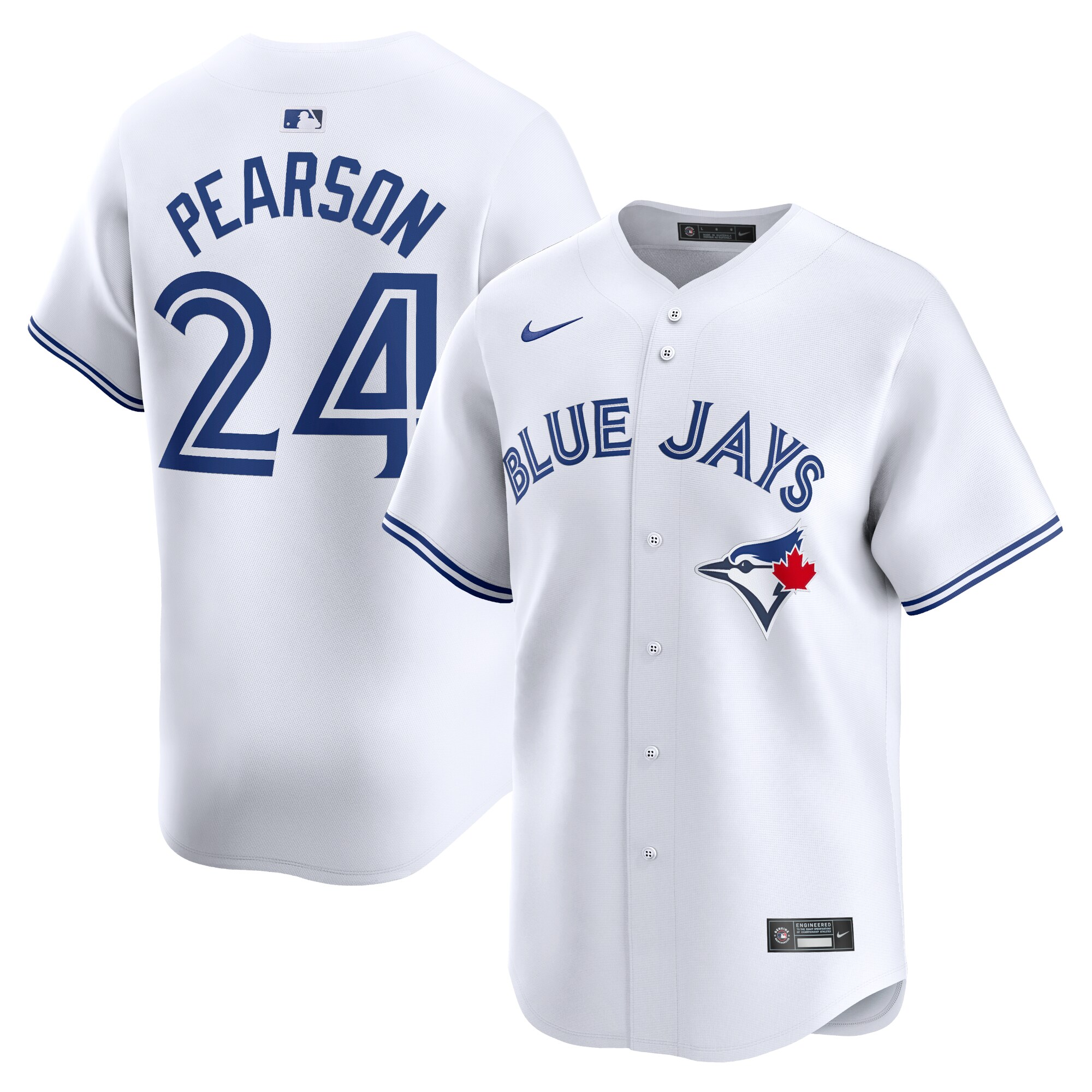 Nate Pearson Toronto Blue Jays Home Limited Player Jersey - White cheap jerseys for sale - CheapJerseys.Shop