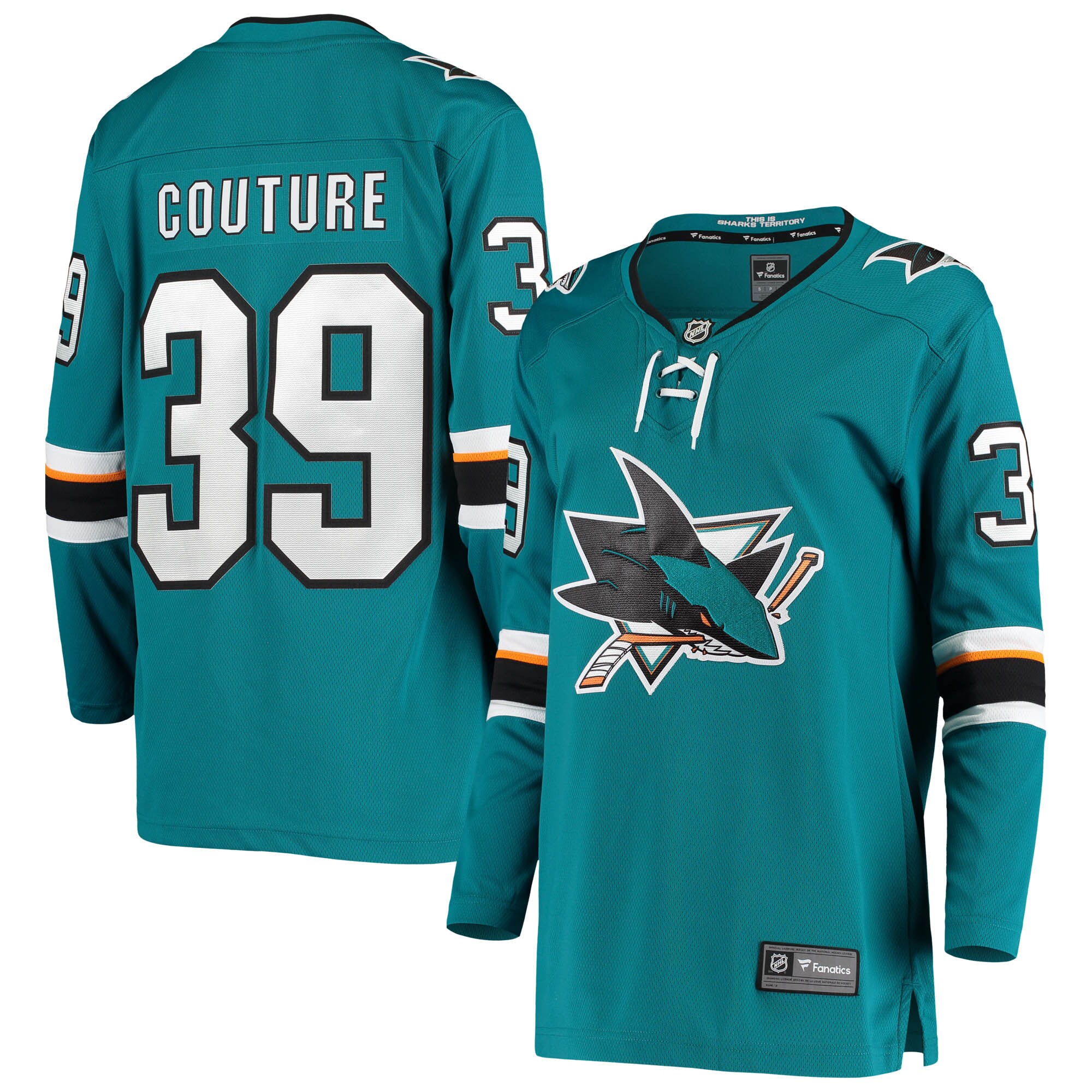 Logan Couture San Jose Sharks Fanatics Women's Breakaway Home Player Jersey - Teal cheap jerseys for sale - CheapJerseys.Shop