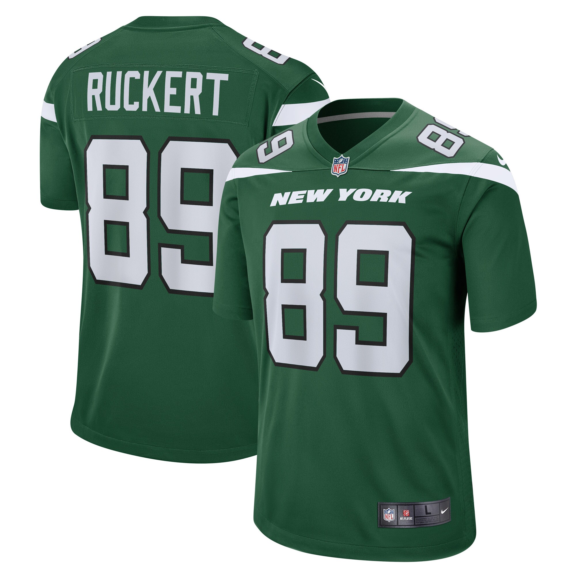 Jeremy Ruckert New York Jets Game Player Jersey - Gotham Green cheap jerseys for sale - CheapJerseys.Shop
