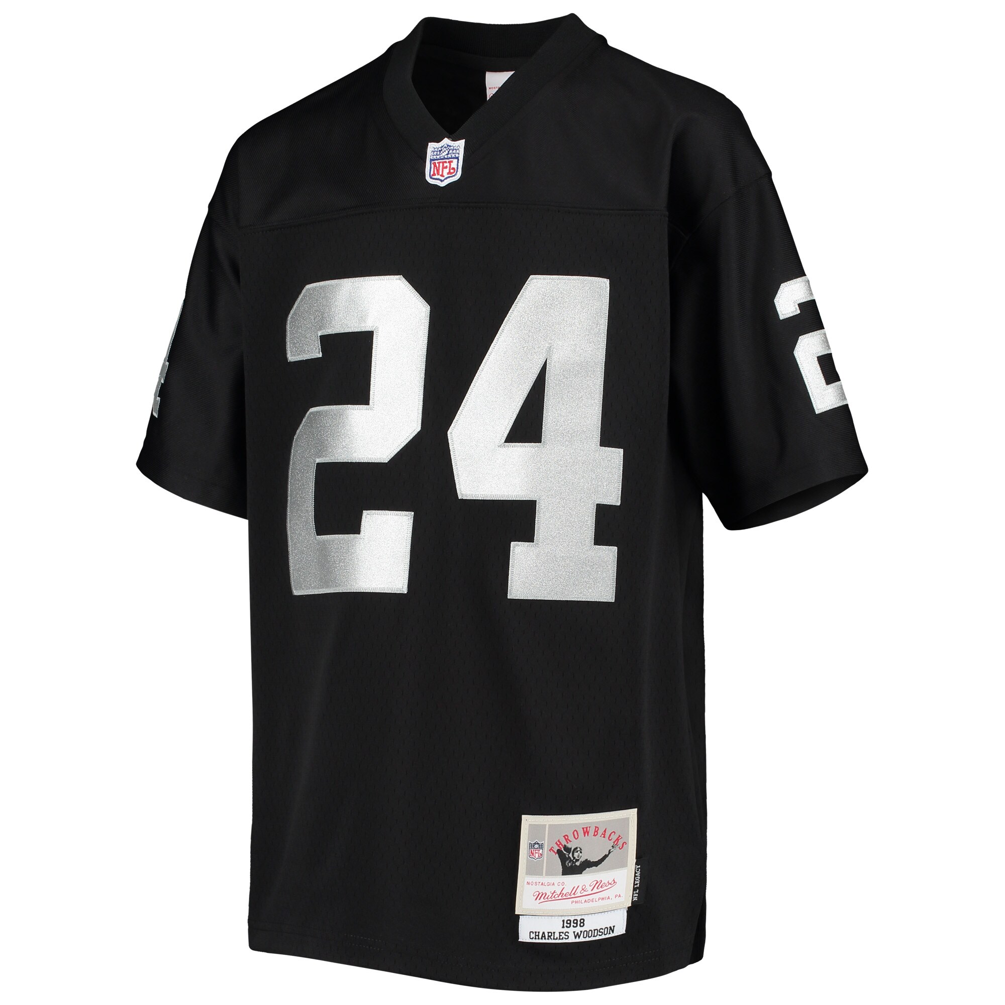 Charles Woodson Las Vegas Raiders Mitchell & Ness Youth 1998 Legacy Retired Player Jersey - Black cheap jerseys for sale - CheapJerseys.Shop