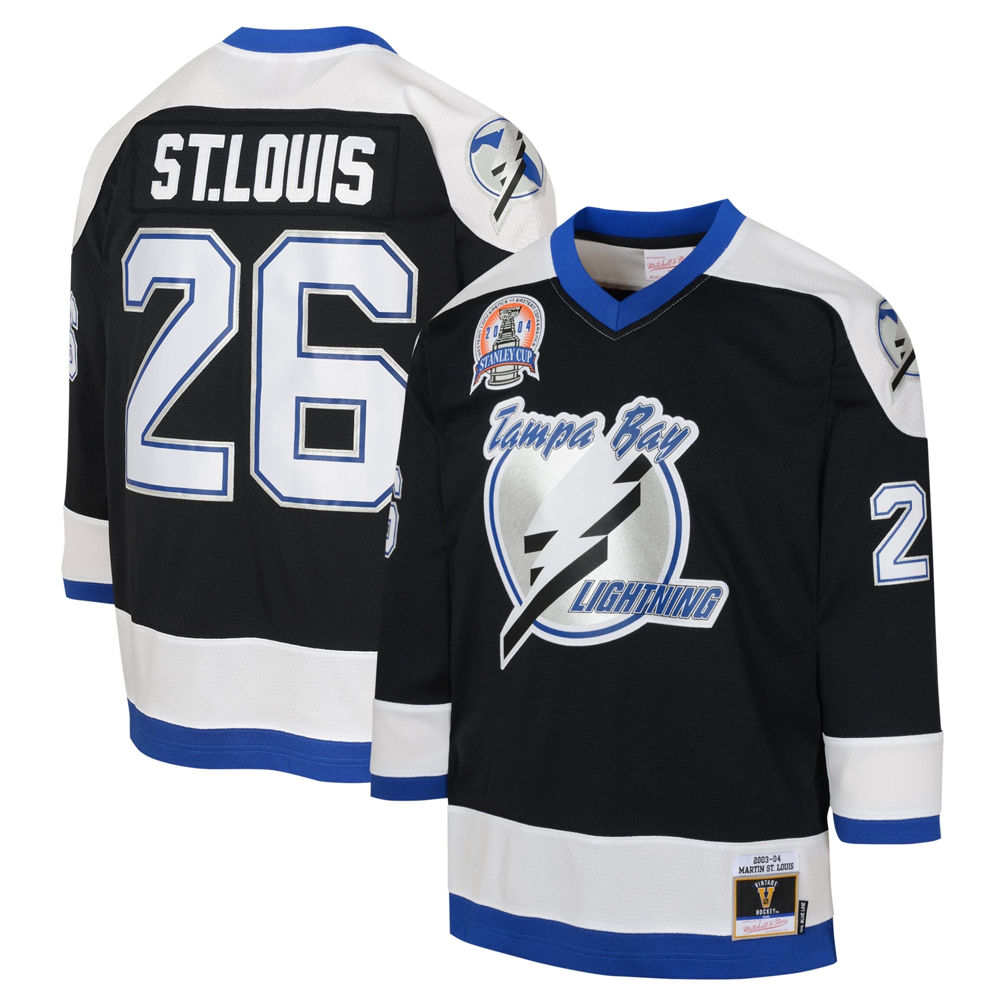 Martin St. Louis Tampa Bay Lightning Mitchell & Ness Youth 2003 Blue Line Player Jersey - Black cheap jerseys for sale - CheapJerseys.Shop