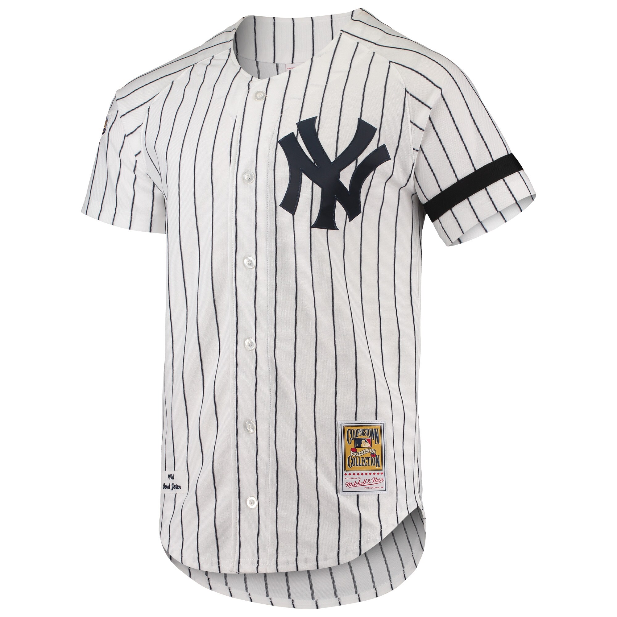 New York Yankees Mitchell & Ness Cooperstown Collection 1996 Authentic Home Jersey - White cheap jerseys for sale - CheapJerseys.Shop