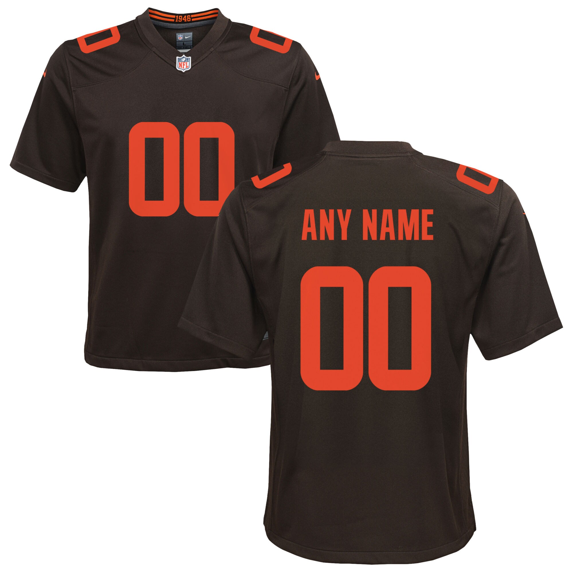 Cleveland Browns Youth Alternate Custom Game Jersey - Brown cheap jerseys for sale - CheapJerseys.Shop