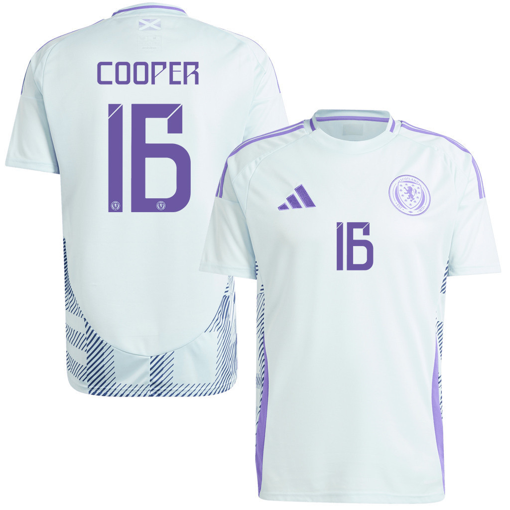 Liam Cooper 16 Scotland National Team 2024 Away Men Jersey - White cheap jerseys for sale - CheapJerseys.Shop
