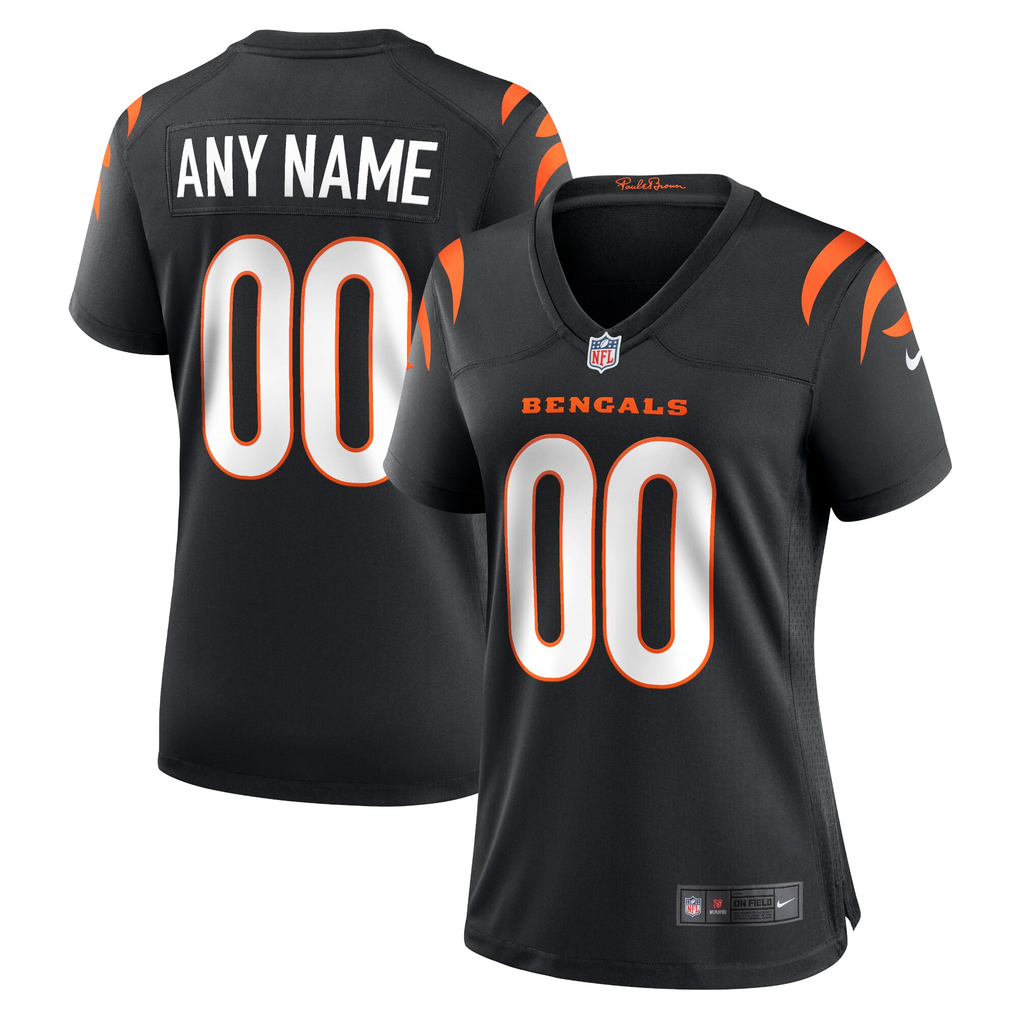 Cincinnati Bengals Women's Game Custom Jersey - Black cheap jerseys for sale - CheapJerseys.Shop