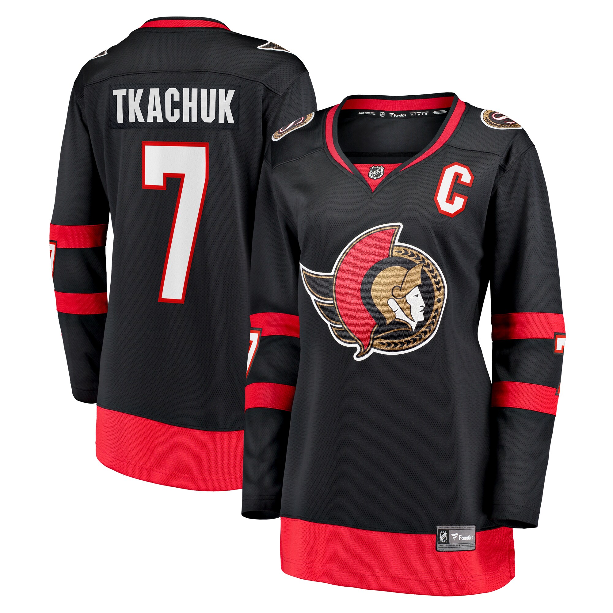 Brady Tkachuk Ottawa Senators Fanatics Women's Home Breakaway Player Jersey - Black cheap jerseys for sale - CheapJerseys.Shop