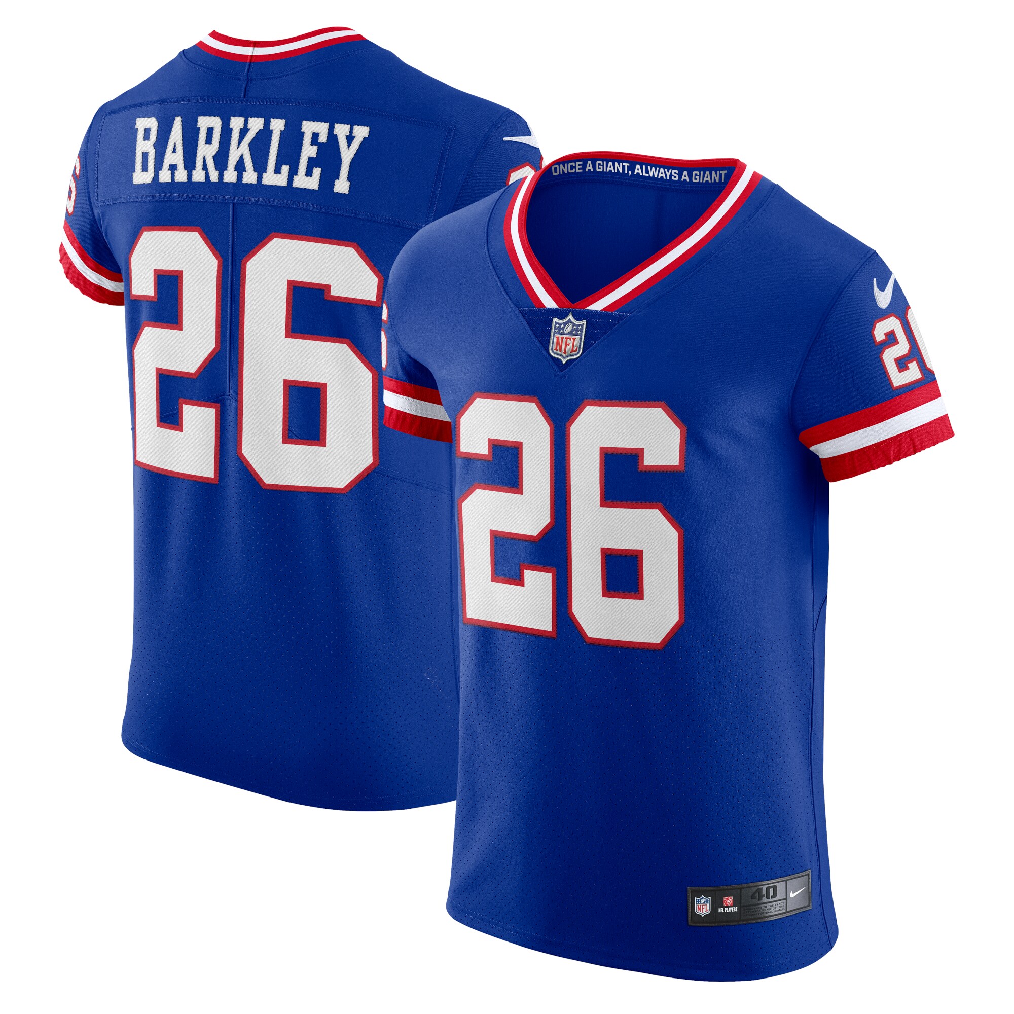 Saquon Barkley New York Giants Classic Vapor Elite Player Jersey - Royal cheap jerseys for sale - CheapJerseys.Shop