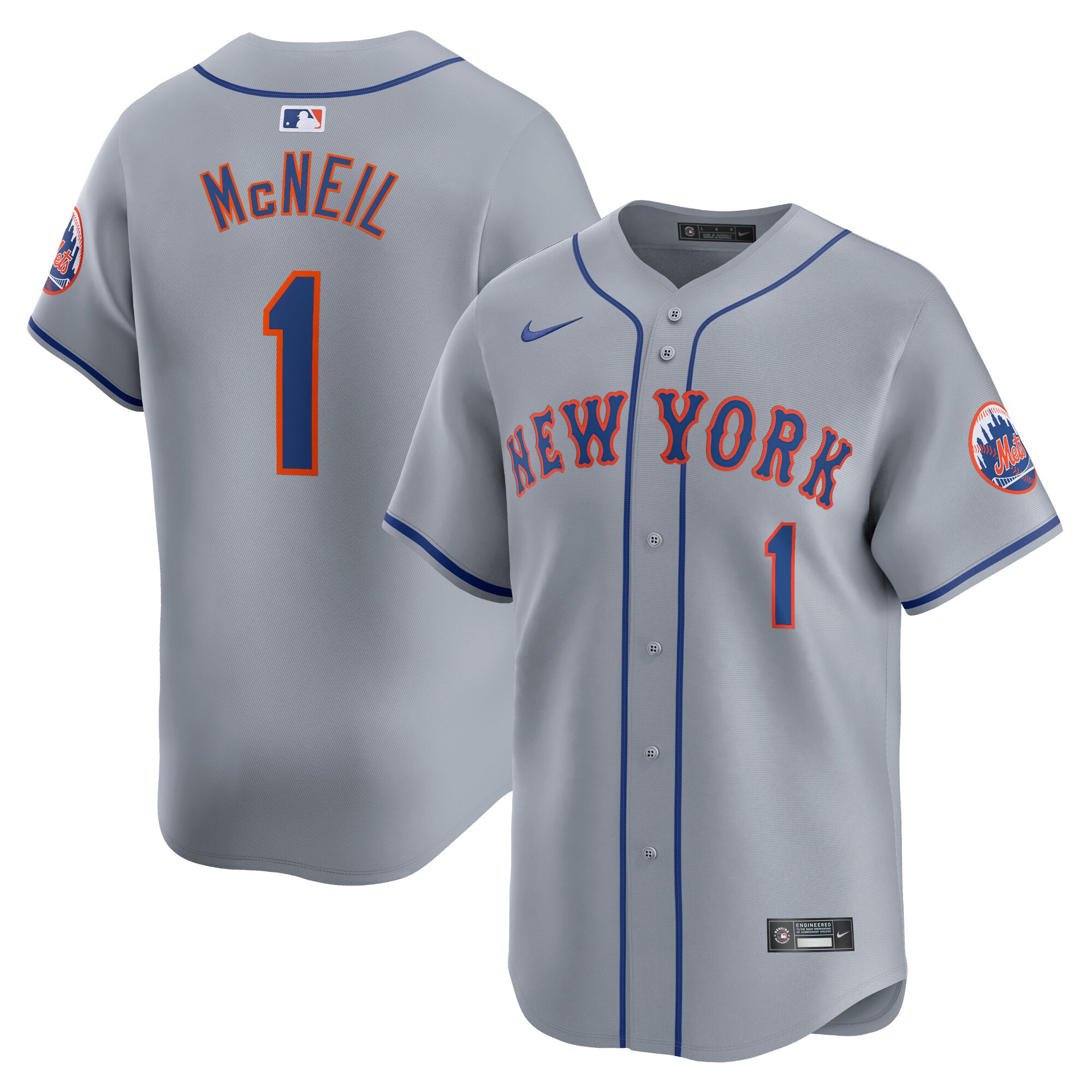 Jeff McNeil New York Mets Away Limited Player Jersey - Gray cheap jerseys for sale - CheapJerseys.Shop