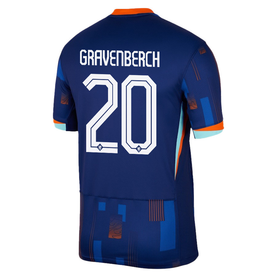 Ryan Gravenberch 20 Netherlands National Team 2024/25 Away Men Jersey - Navy cheap jerseys for sale - CheapJerseys.Shop