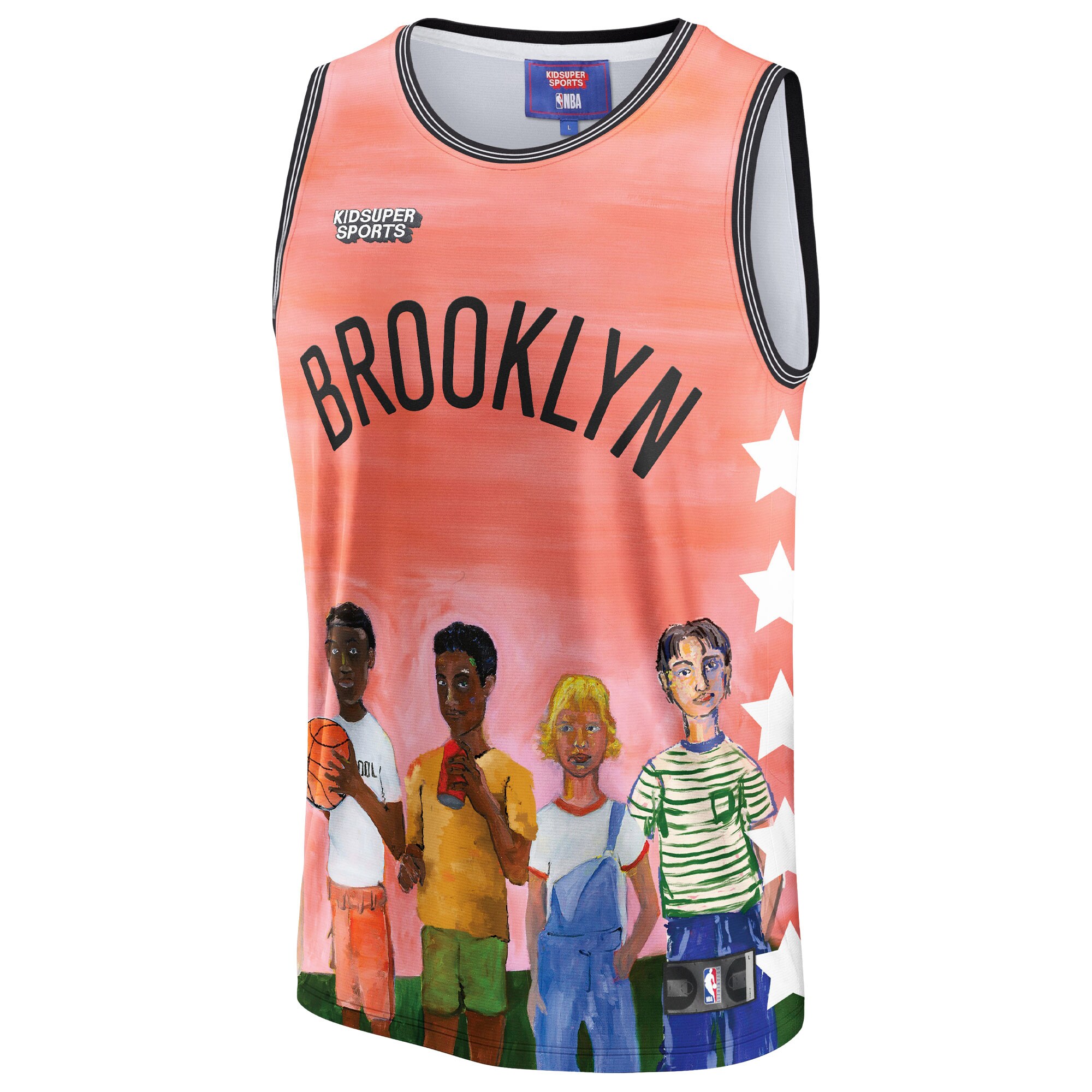 Brooklyn Nets & KidSuper Studios by Fanatics Unisex Hometown Jersey - Coral cheap jerseys for sale - CheapJerseys.Shop