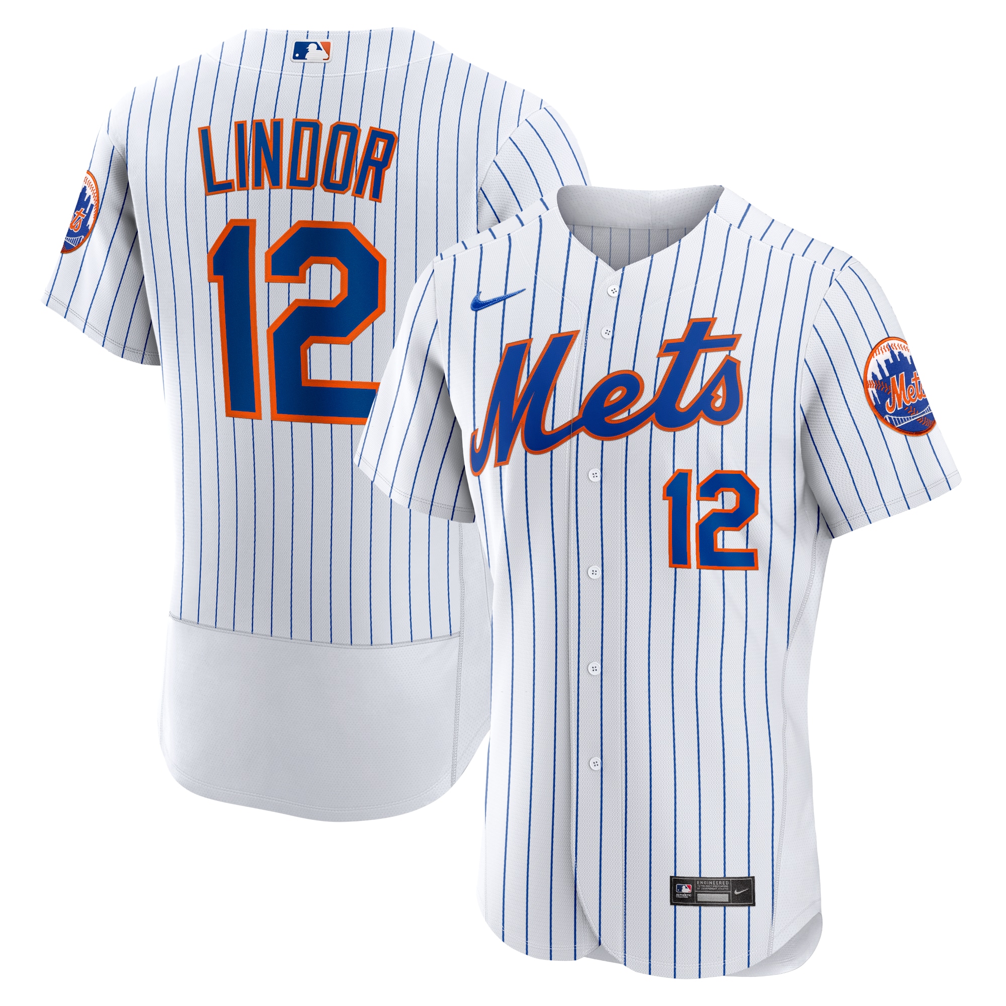 Francisco Lindor New York Mets Home Authentic Player Jersey - White cheap jerseys for sale - CheapJerseys.Shop