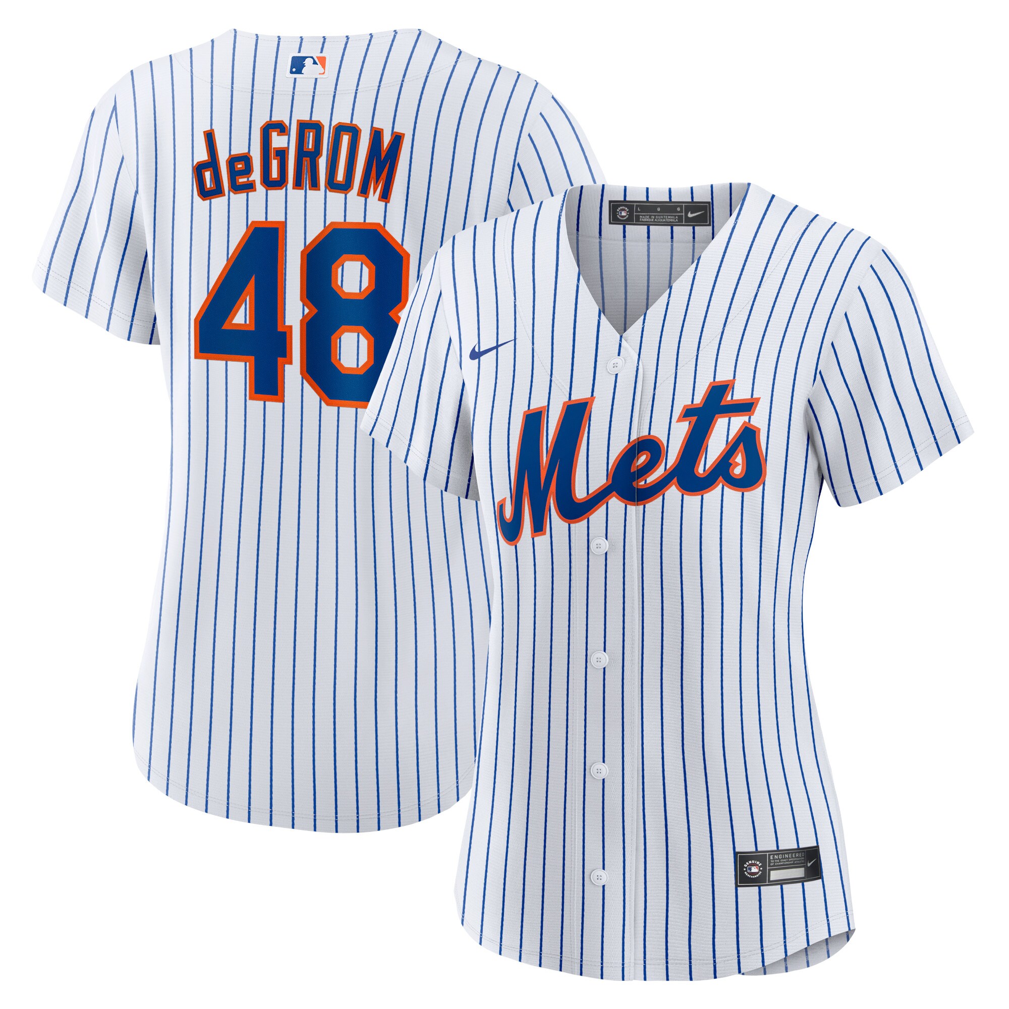 Jacob deGrom New York Mets Women's Home Replica Player Jersey - White cheap jerseys for sale - CheapJerseys.Shop