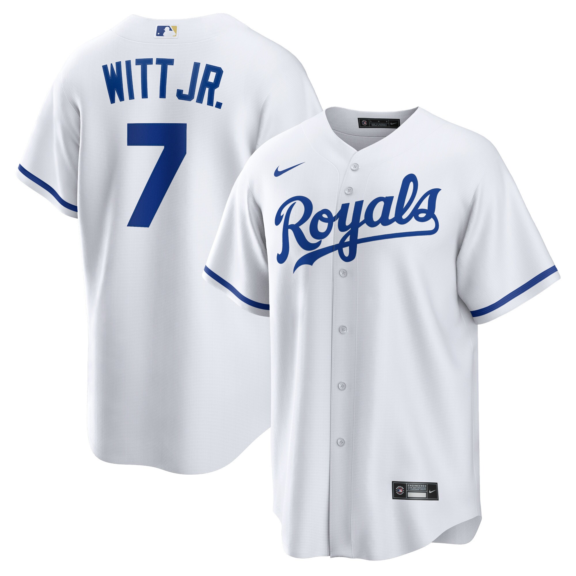 Bobby Witt Jr. Kansas City Royals Home Replica Player Jersey - White cheap jerseys for sale - CheapJerseys.Shop