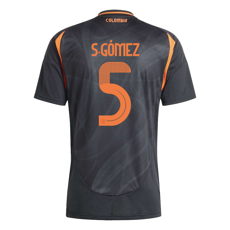 Sebastián Gómez 5 Colombia National Team 2024/25 Away Men Jersey - Black cheap jerseys for sale - CheapJerseys.Shop