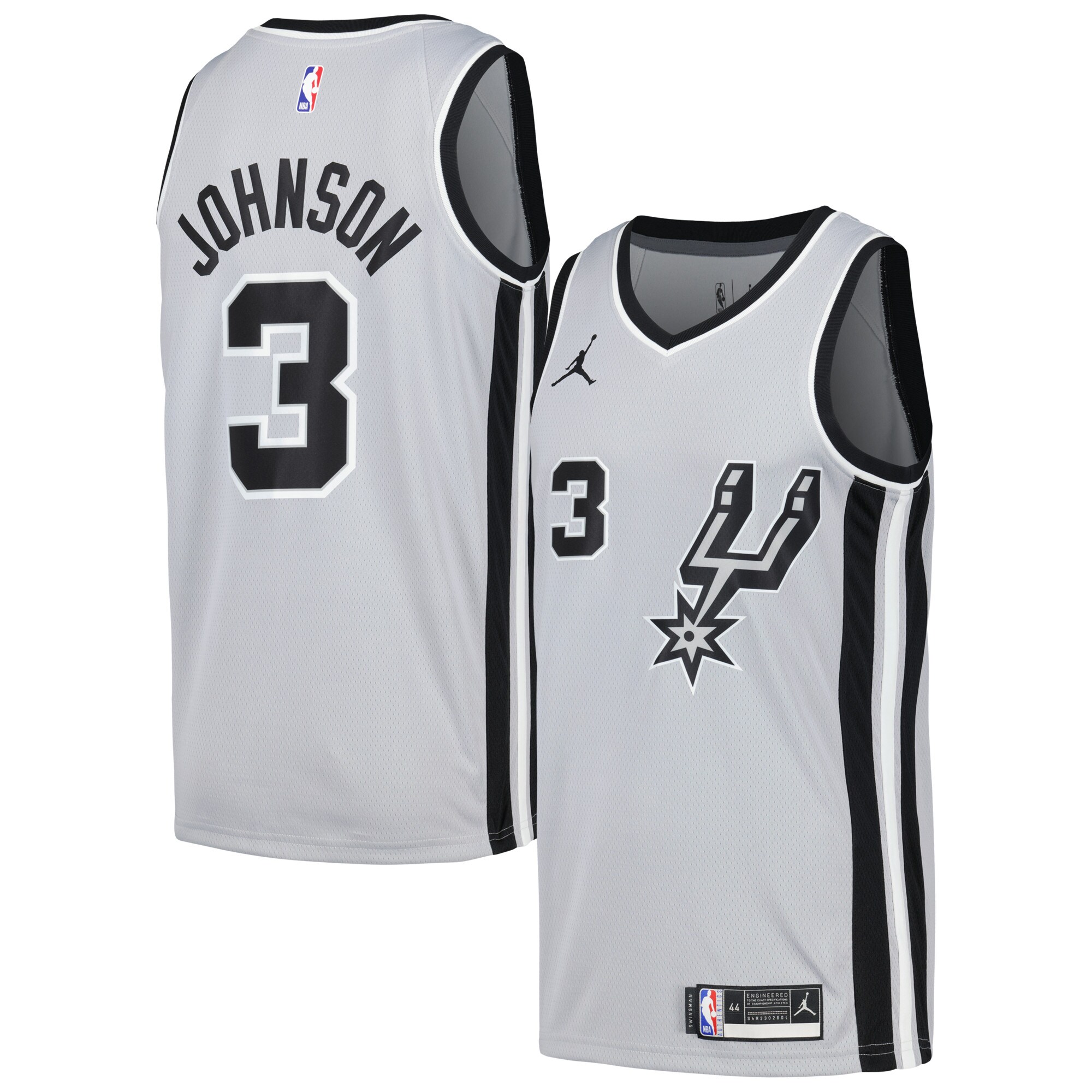 Keldon Johnson San Antonio Spurs Swingman Player Jersey - Statement Edition - Silver cheap jerseys for sale - CheapJerseys.Shop