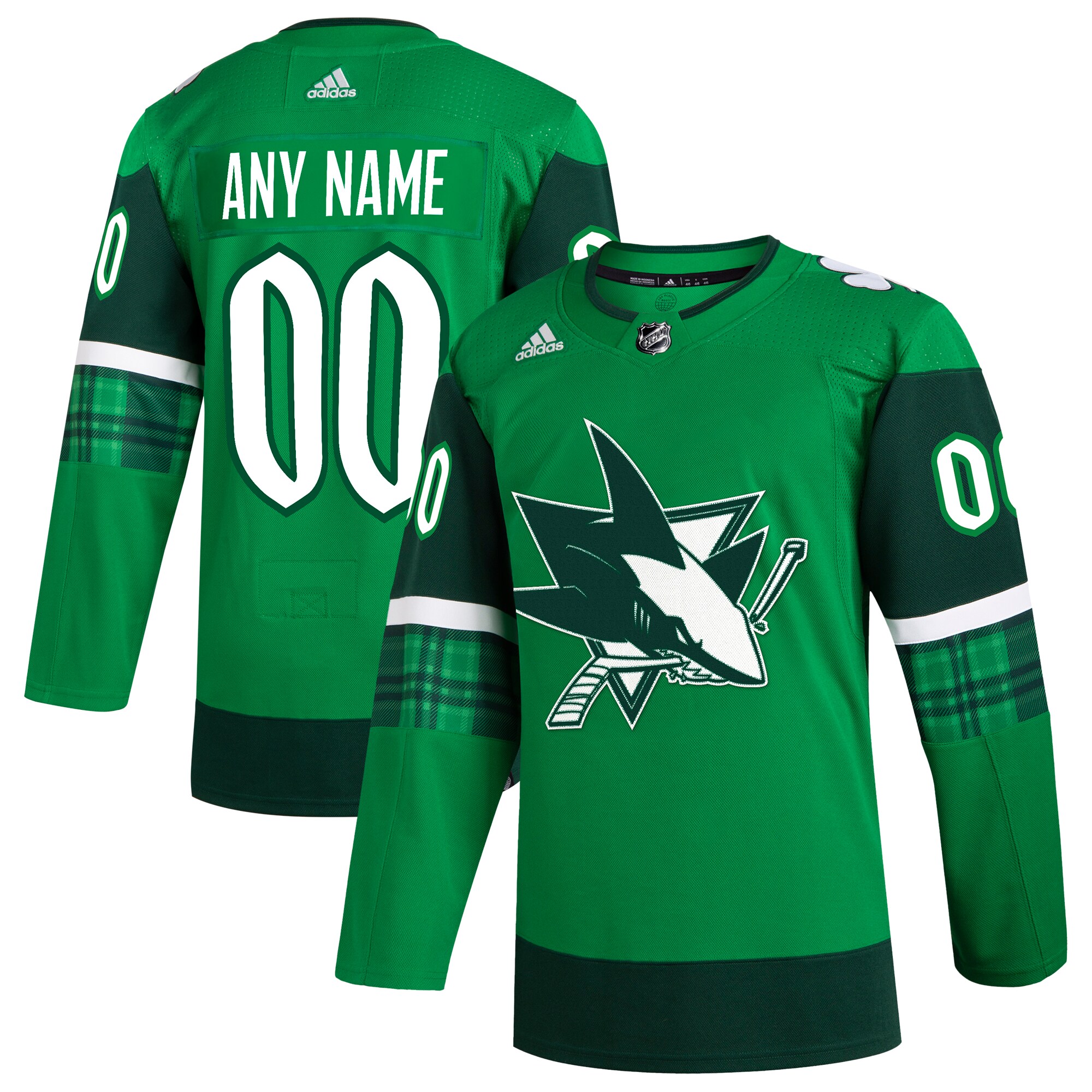 San Jose Sharks St. Patrick's Day Authentic Custom Jersey - Kelly Green cheap jerseys for sale - CheapJerseys.Shop