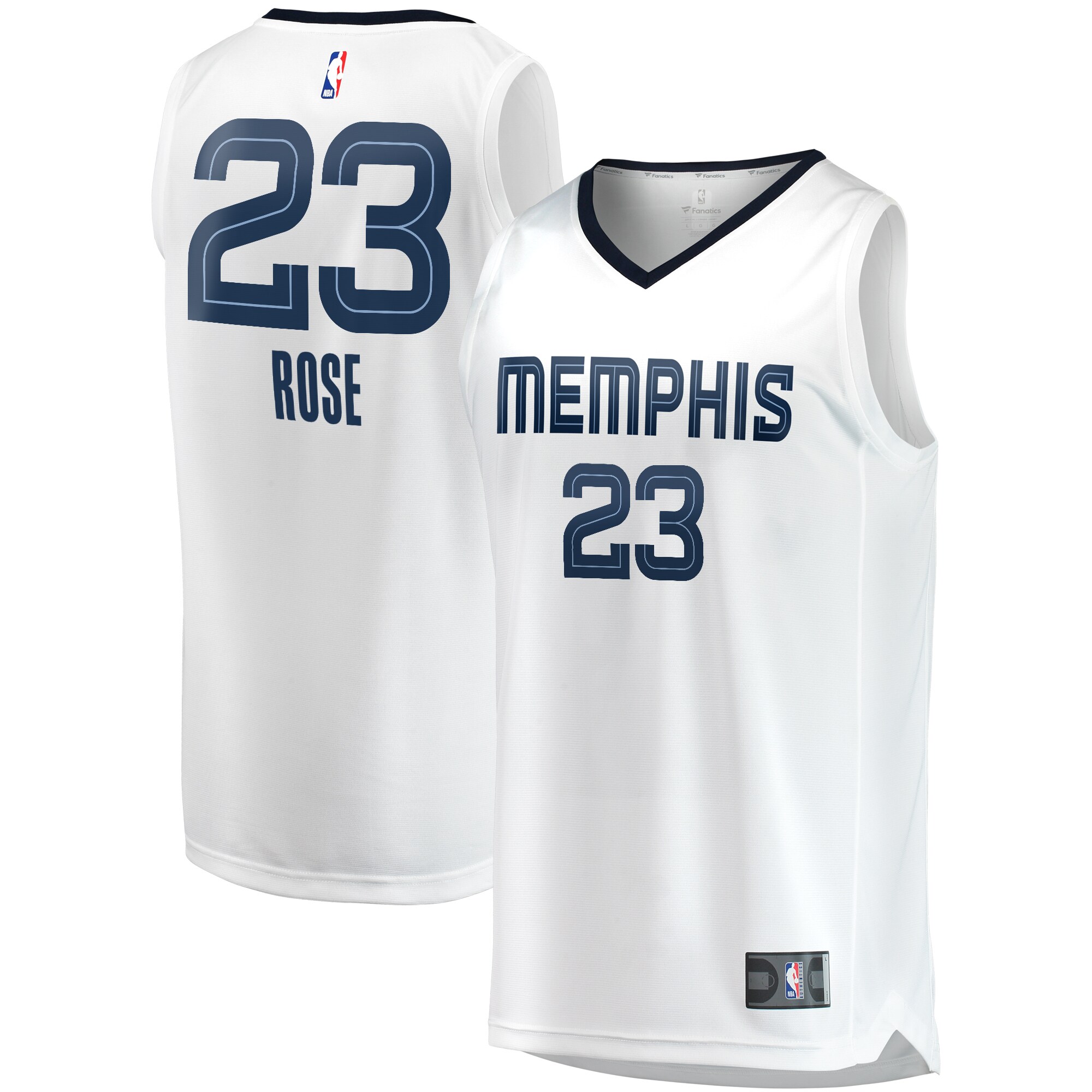 Derrick Rose Memphis Grizzlies Fanatics Men's Fast Break Player Jersey - Association Edition - White cheap jerseys for sale - CheapJerseys.Shop