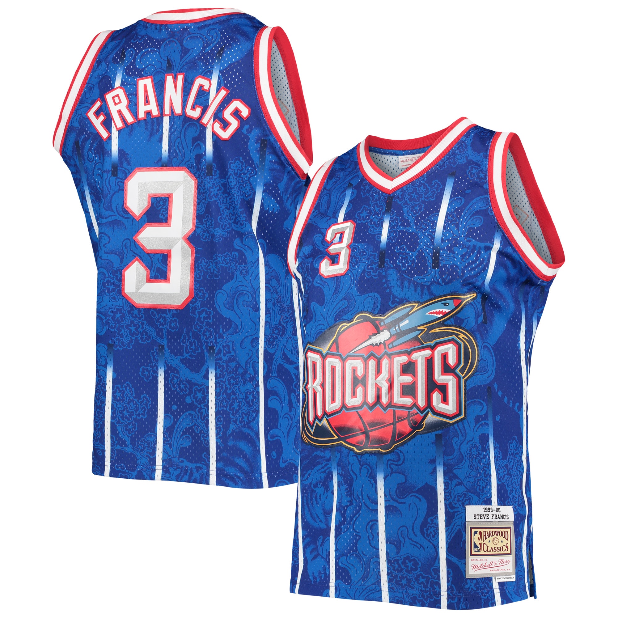 Steve Francis Houston Rockets Mitchell & Ness Hardwood Classics 1999\/00 Lunar New Year Swingman Jersey - Blue cheap jerseys for sale - CheapJerseys.Shop