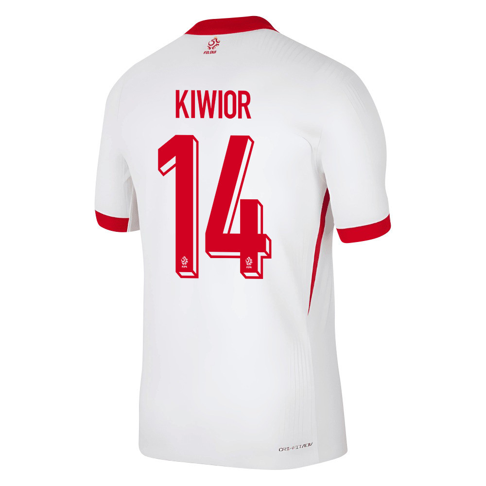 Jakub Kiwior 14 Poland National Team 2024/25 Home Men Jersey - White cheap jerseys for sale - CheapJerseys.Shop