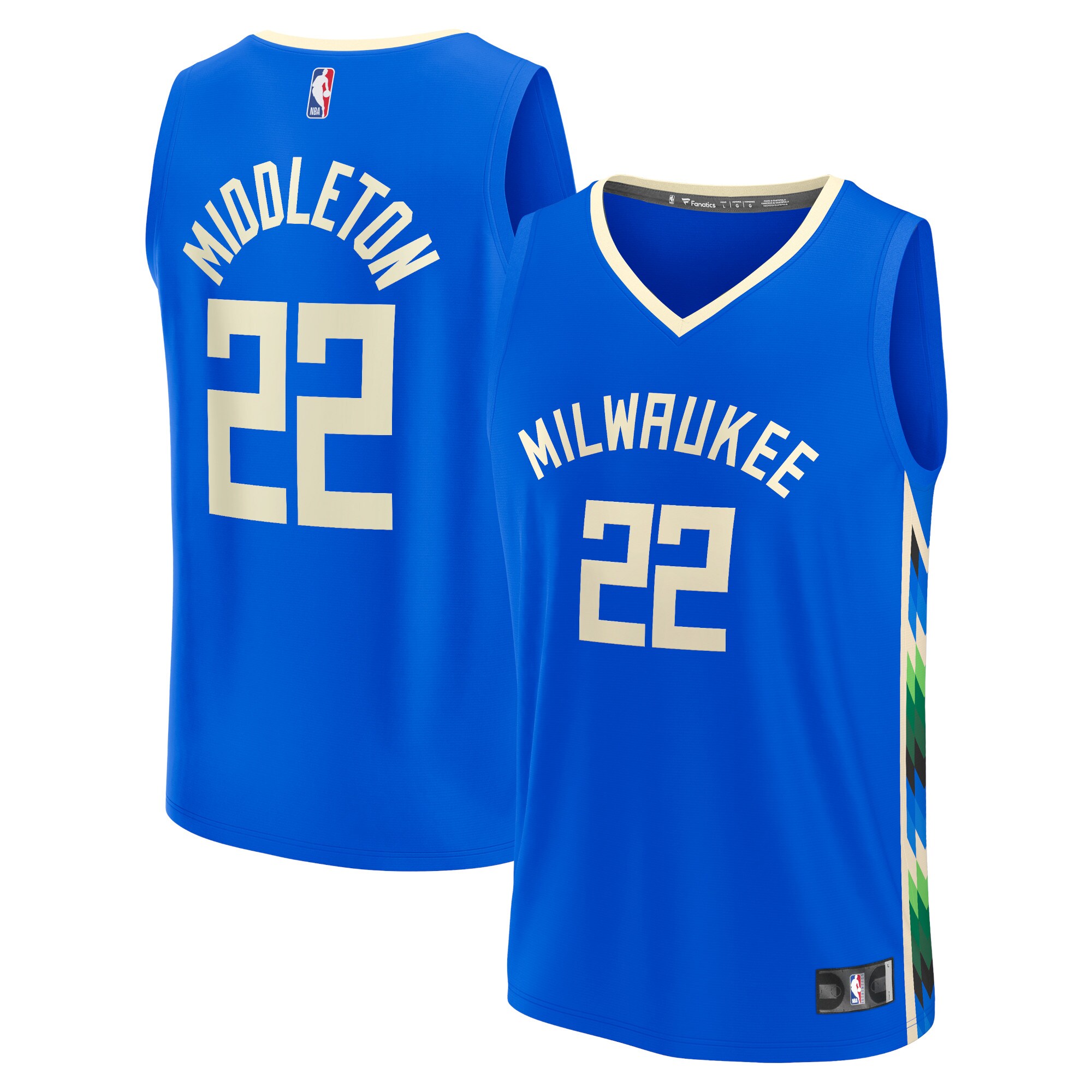 Khris Middleton Milwaukee Bucks Fanatics Fastbreak Jersey - City Edition - Royal cheap jerseys for sale - CheapJerseys.Shop