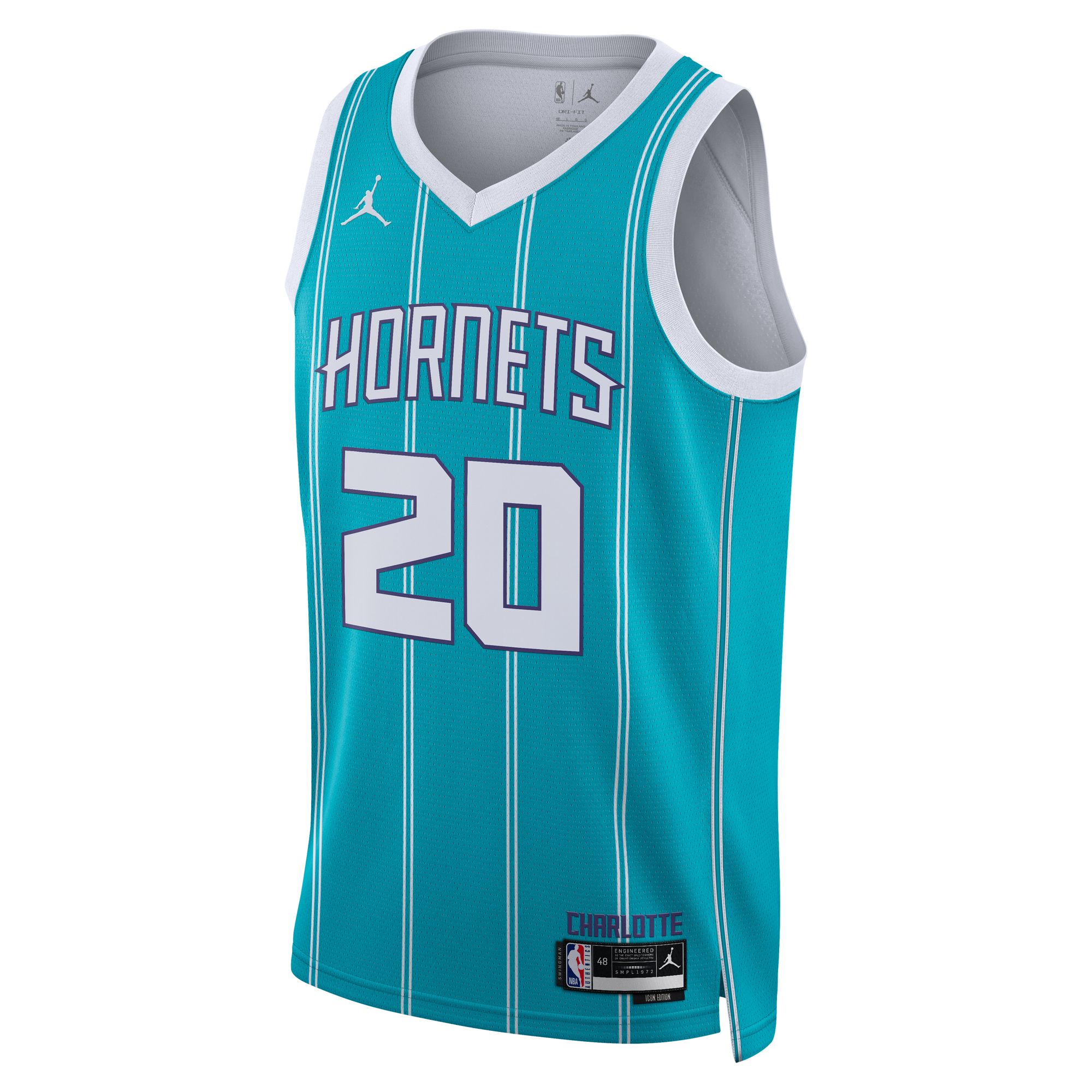 Gordon Hayward Charlotte Hornets Jordan Brand Unisex Swingman Jersey - Icon Edition - Teal cheap jerseys for sale - CheapJerseys.Shop