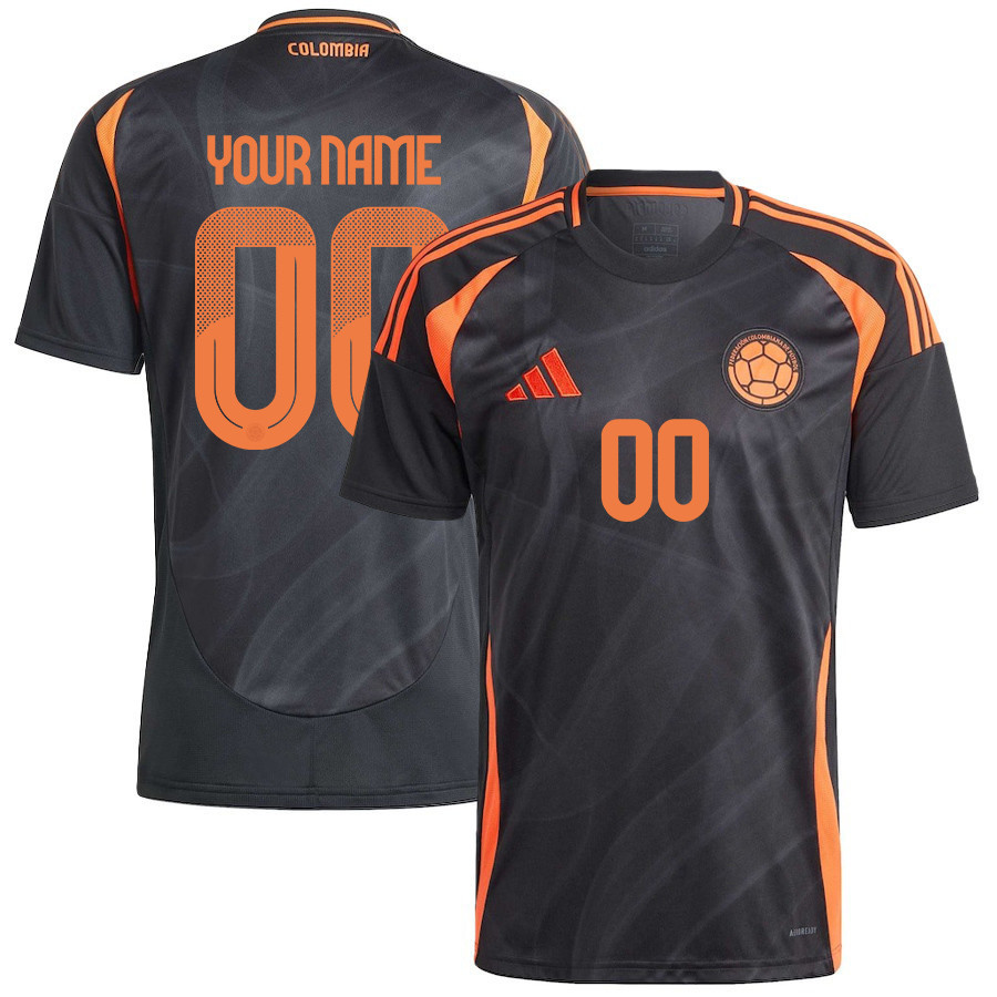 Colombia National Team 2024/25 Away Custom Men Jersey - Black cheap jerseys for sale - CheapJerseys.Shop