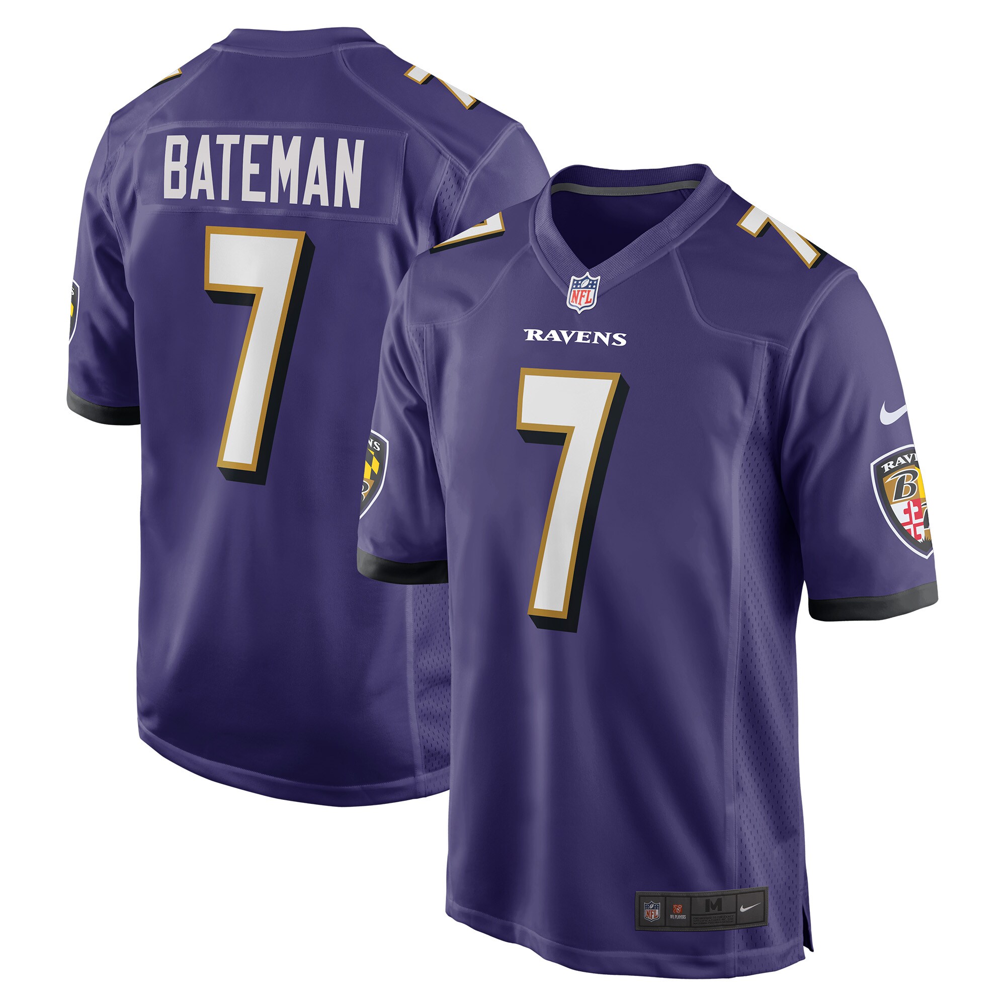 Rashod Bateman Baltimore Ravens Game Player Jersey - Purple cheap jerseys for sale - CheapJerseys.Shop