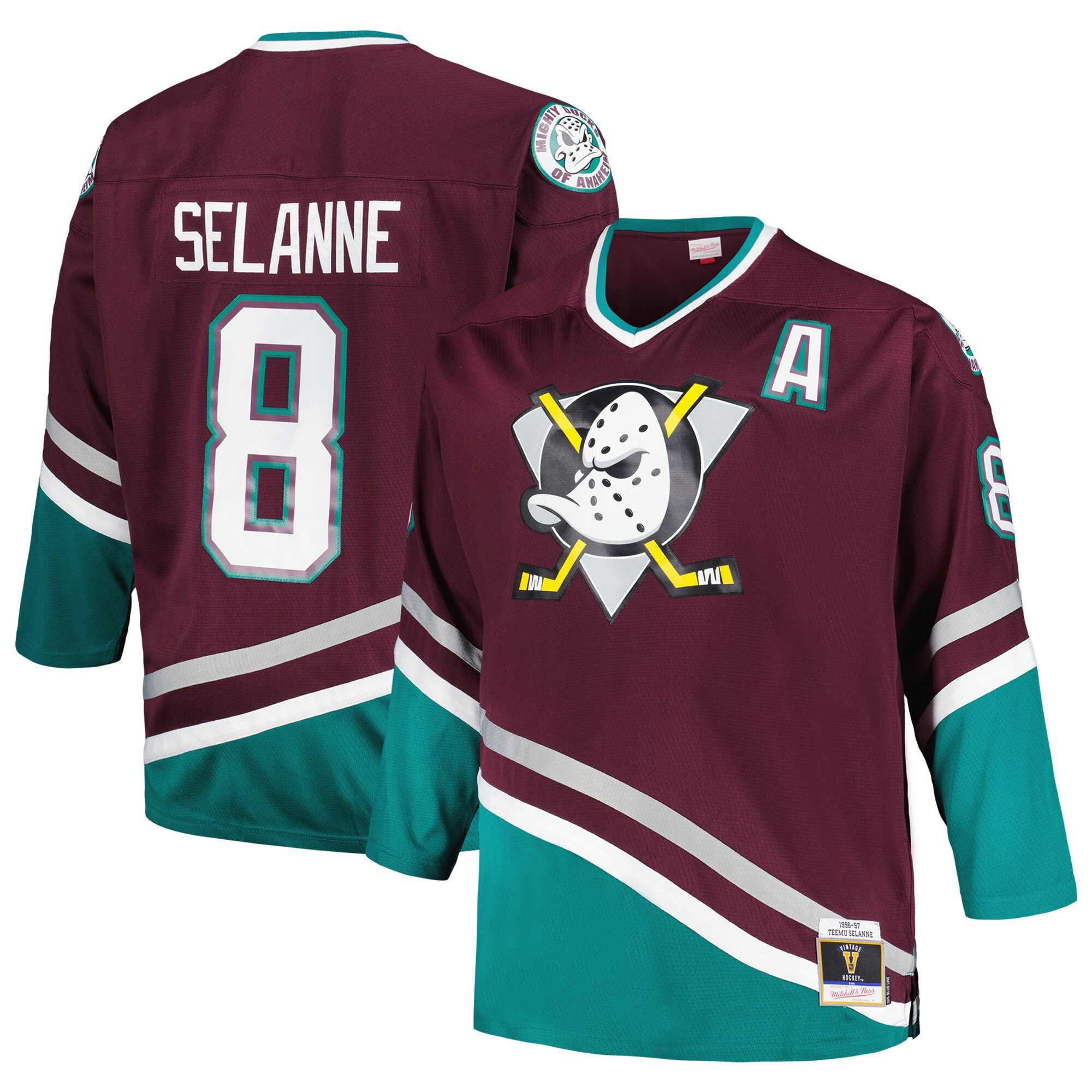 Teemu Selanne Anaheim Ducks Mitchell & Ness Big & Tall Blue Line Player Jersey - Purple cheap jerseys for sale - CheapJerseys.Shop