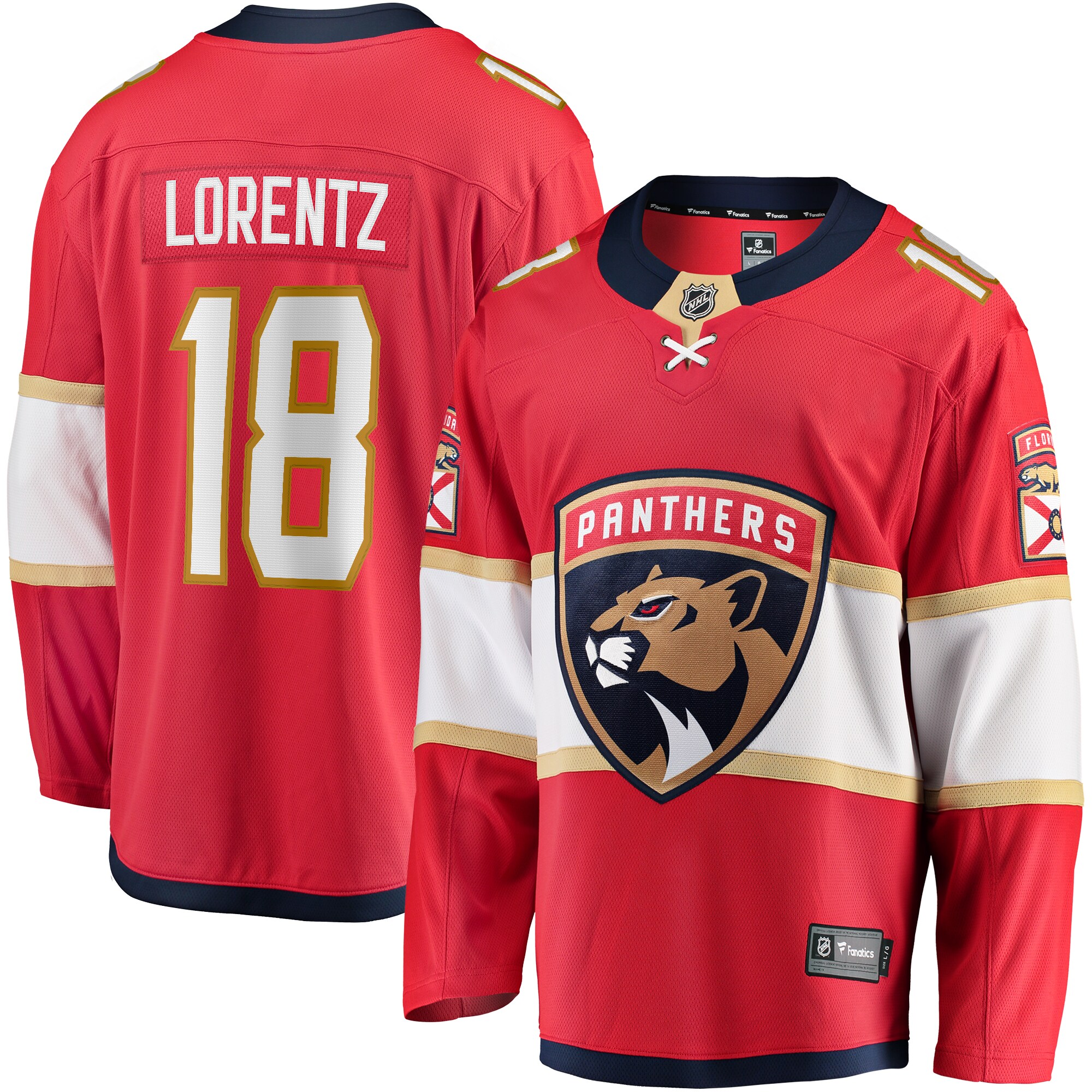 Steven Lorentz Florida Panthers Fanatics Home Breakaway Jersey - Red cheap jerseys for sale - CheapJerseys.Shop