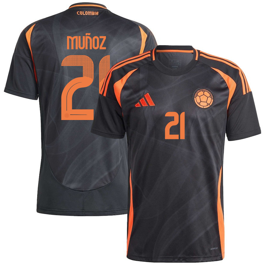 Daniel Muñoz 21 Colombia National Team 2024/25 Away Men Jersey - Black cheap jerseys for sale - CheapJerseys.Shop