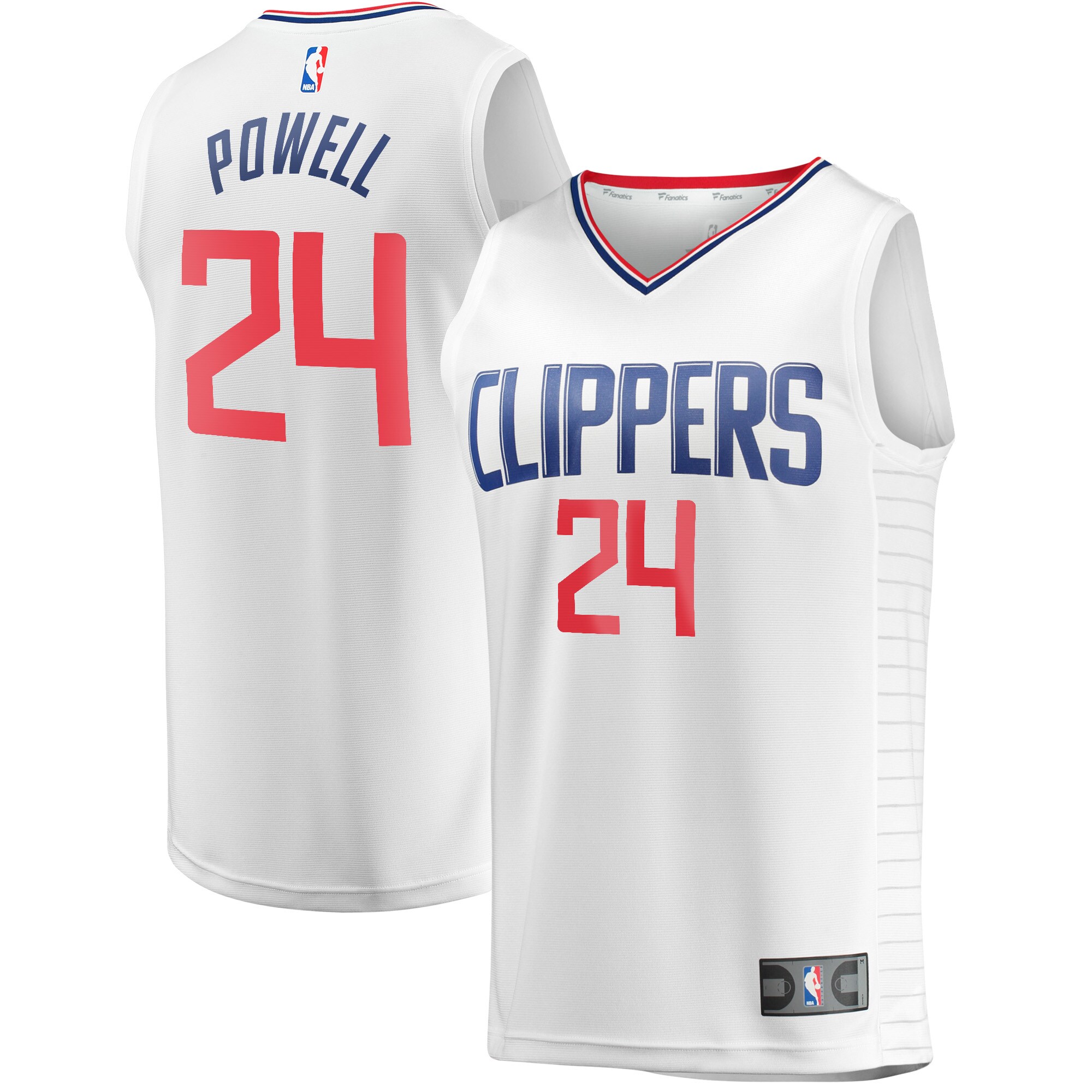 Norman Powell LA Clippers Fanatics Fast Break Player Jersey - Association Edition - White cheap jerseys for sale - CheapJerseys.Shop