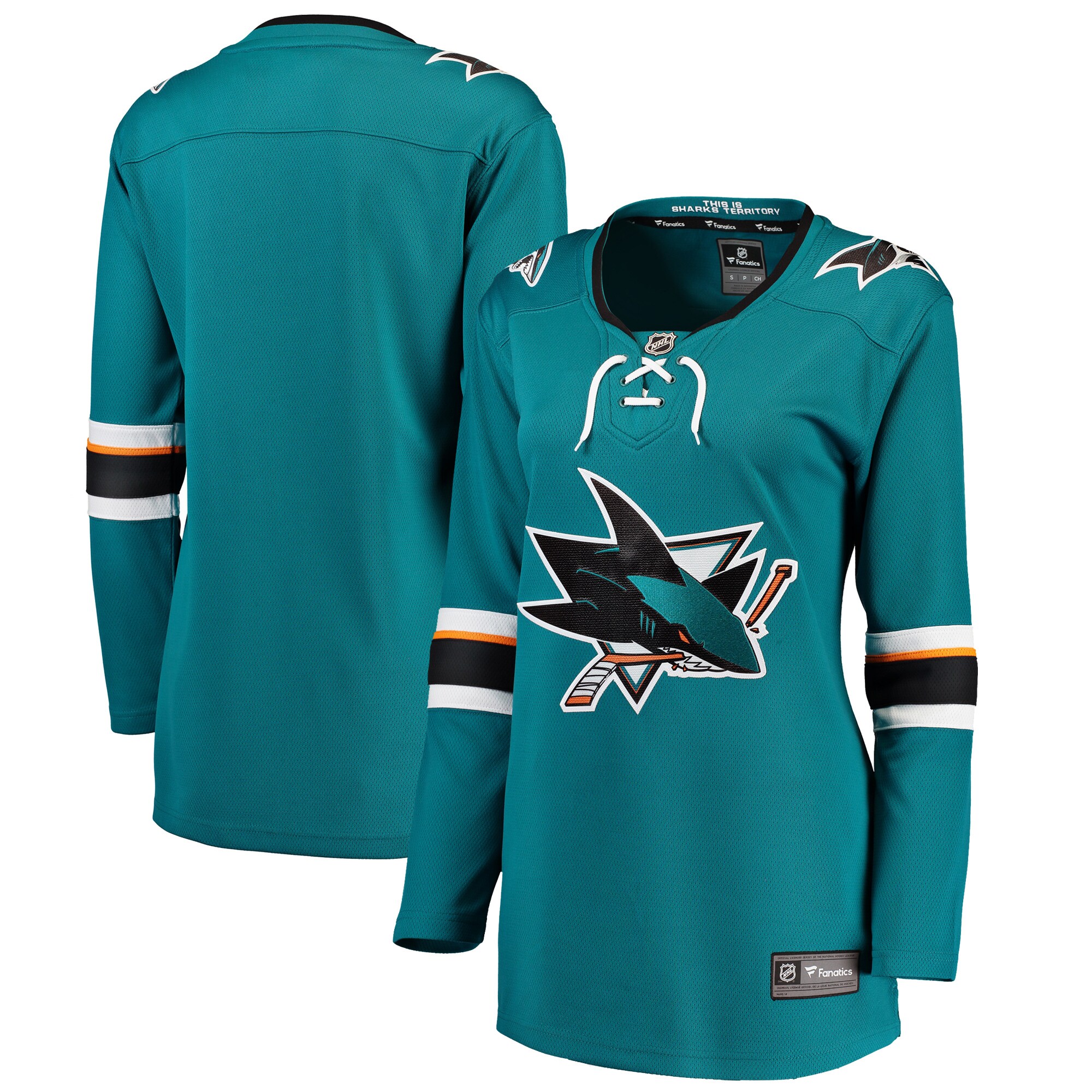San Jose Sharks Fanatics Women's Breakaway Home Jersey - Teal cheap jerseys for sale - CheapJerseys.Shop
