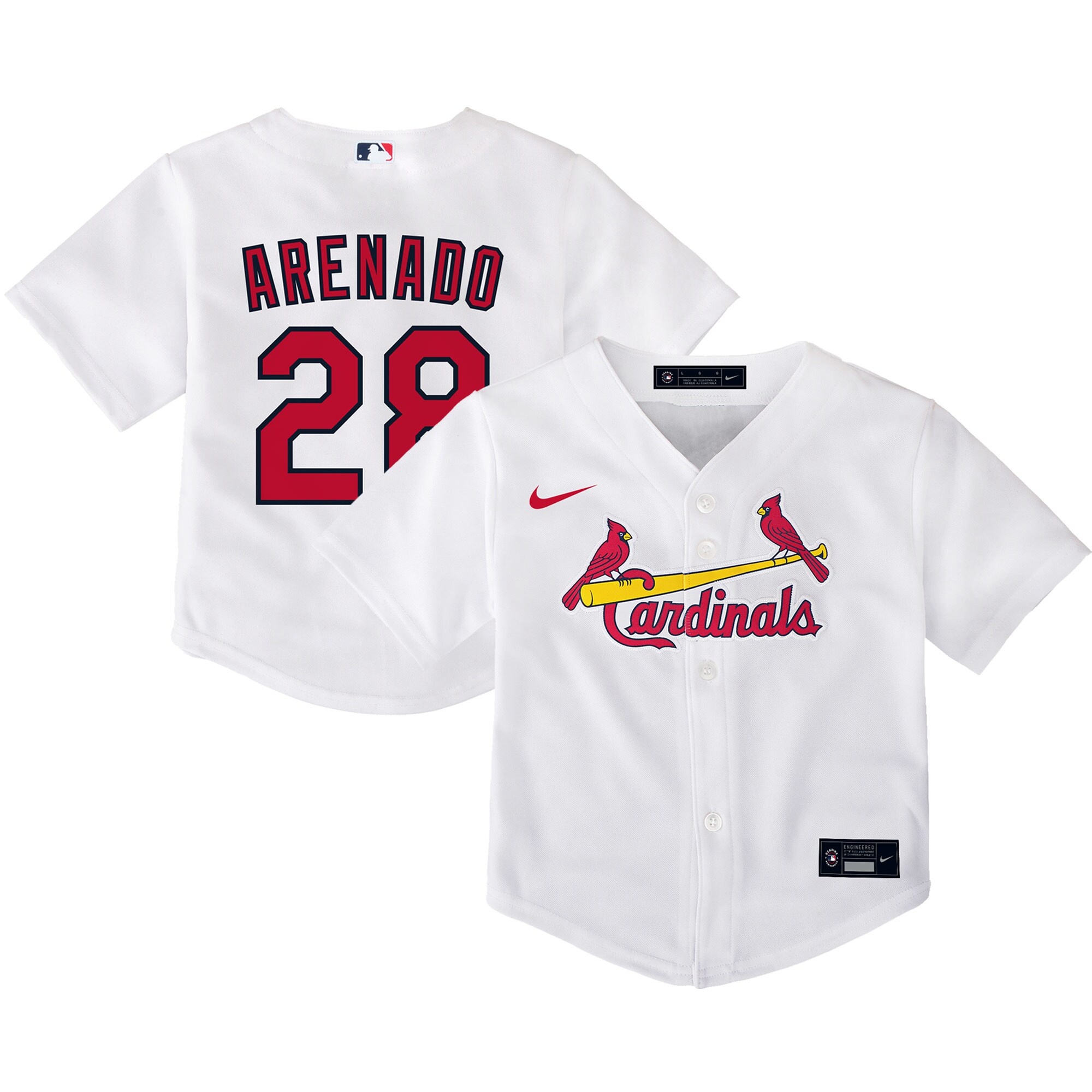Nolan Arenado St. Louis Cardinals Toddler Home Replica Player Jersey - White cheap jerseys for sale - CheapJerseys.Shop