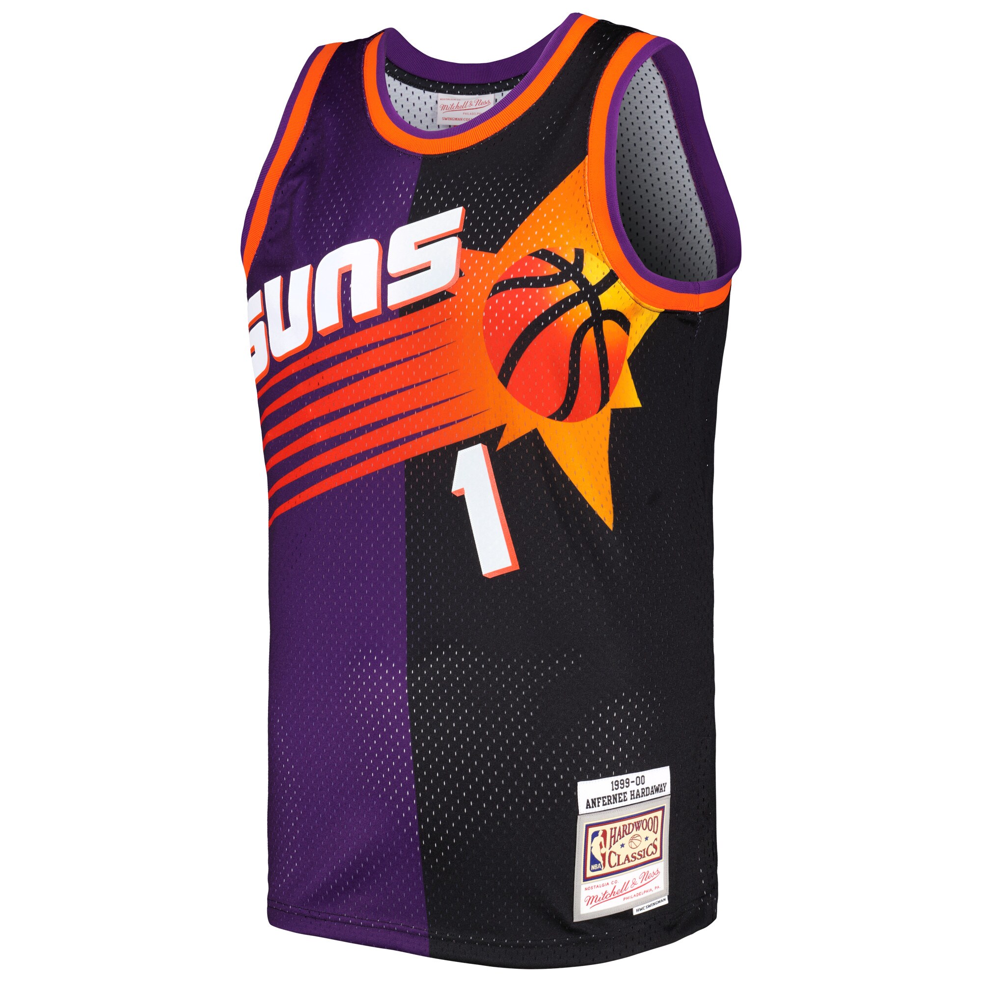 Penny Hardaway Phoenix Suns Mitchell & Ness Hardwood Classics 1999\/00 Split Swingman Jersey - Purple\/Black cheap jerseys for sale - CheapJerseys.Shop